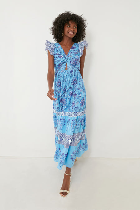 celina moon maxi dress Carlotta Midi Perri Berri Boutique floral maxi dress that can be worn on multiple occasions. Wrap Dress Baby Blue Floral
