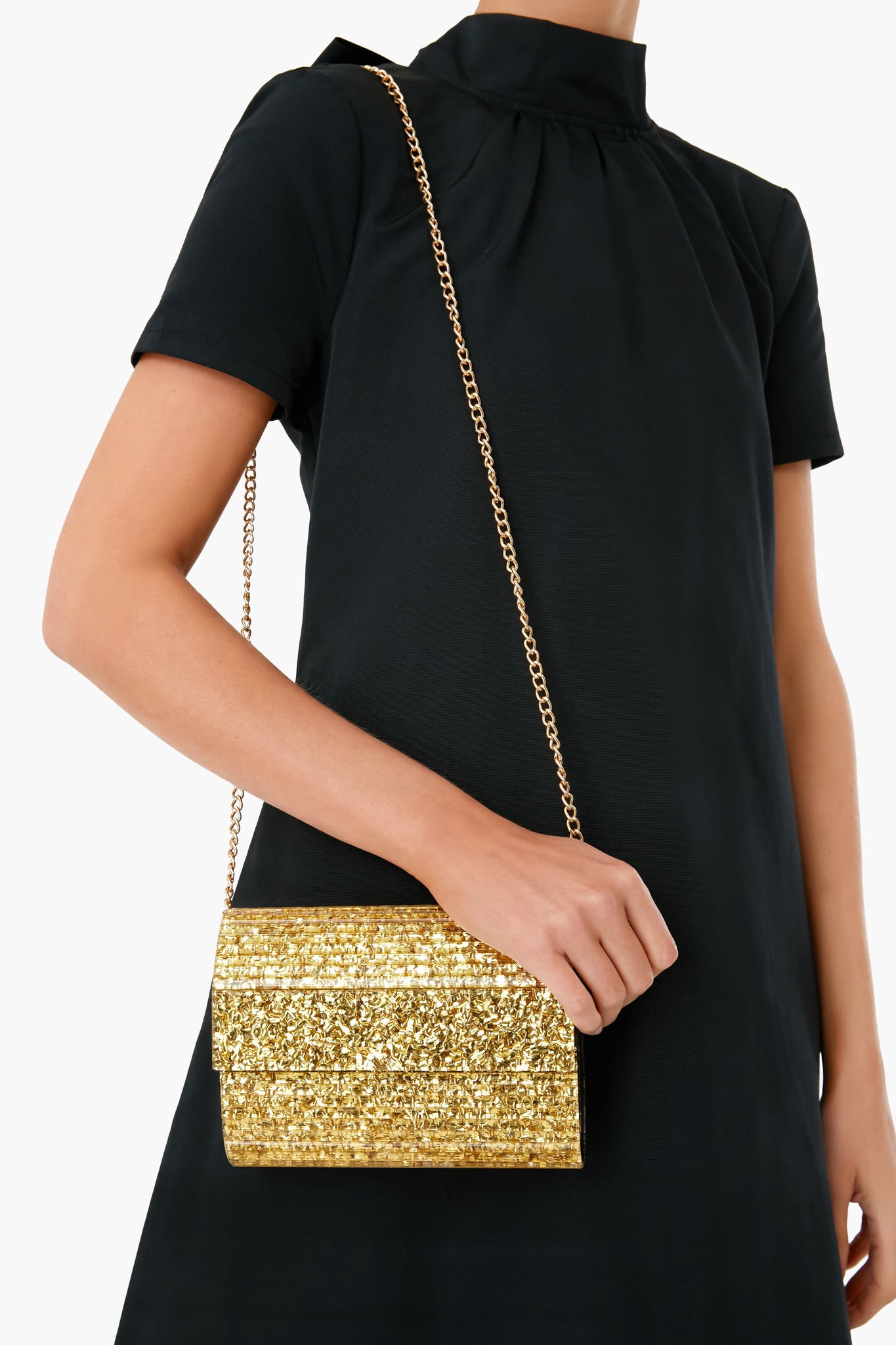 Gold Stacer Acrylic Clutch