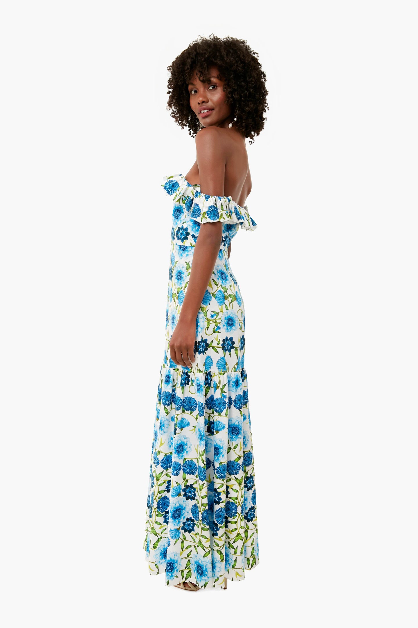 Summer Garden Blue Farrah Cotton Dress