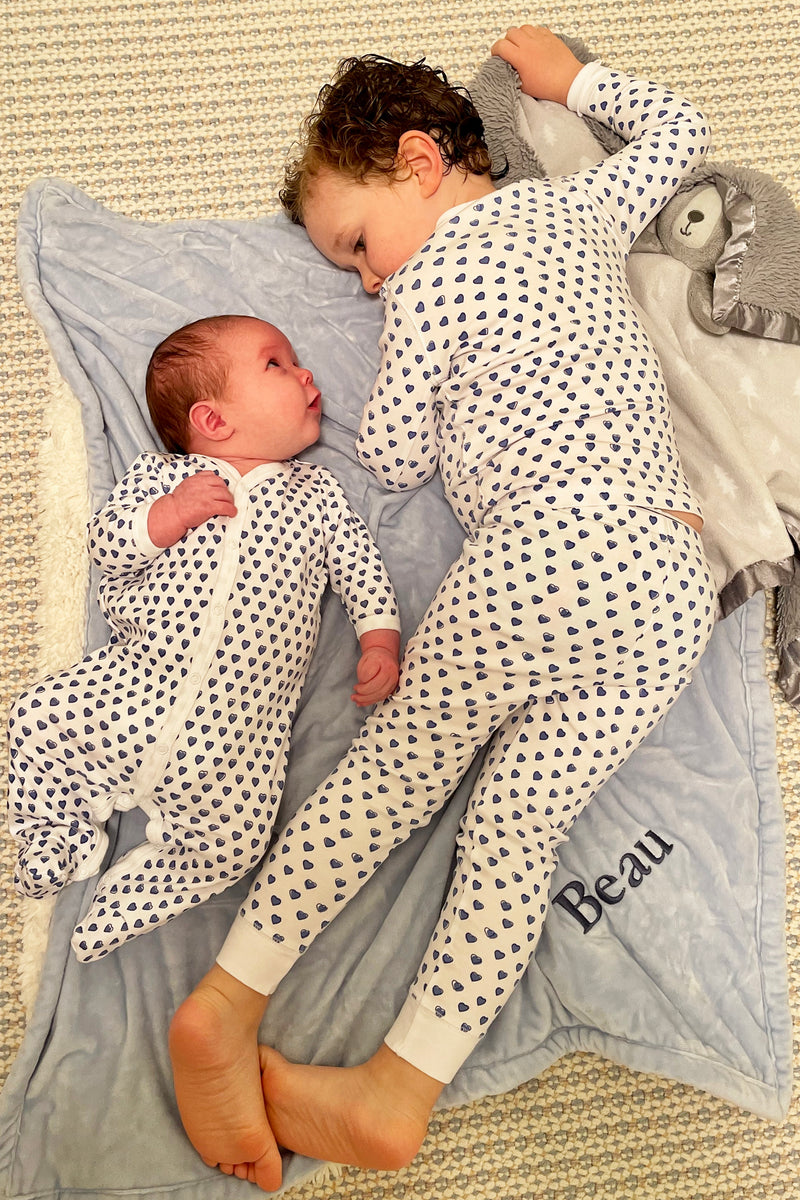 Blue Infant Hearts Pajamas