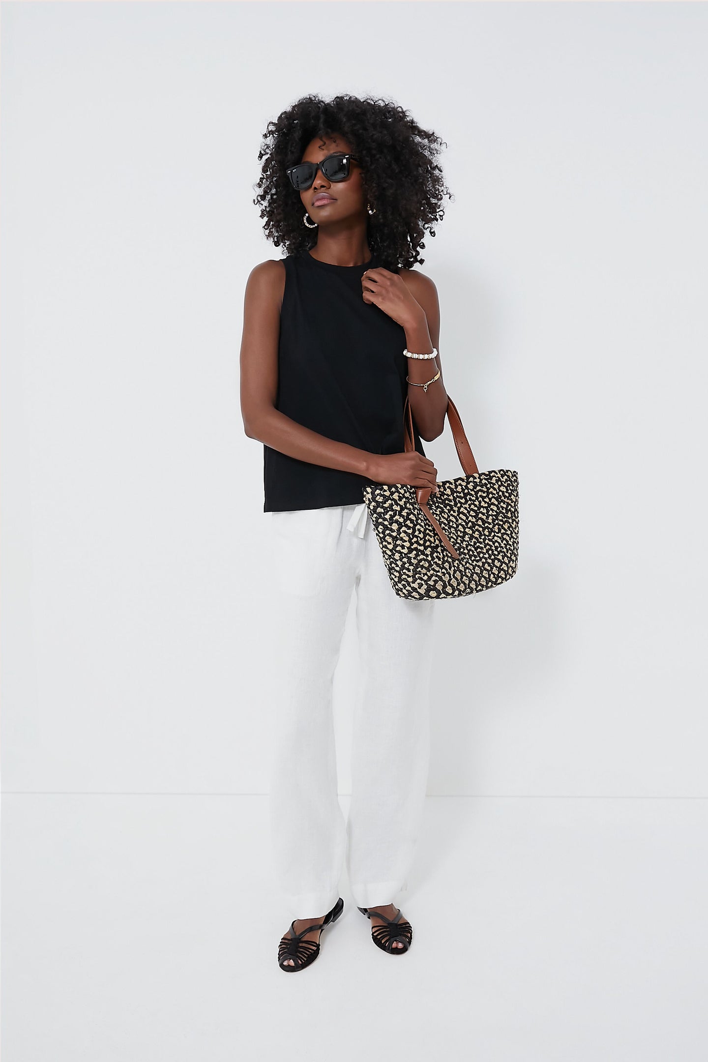 Black Anthos Cotton Tank