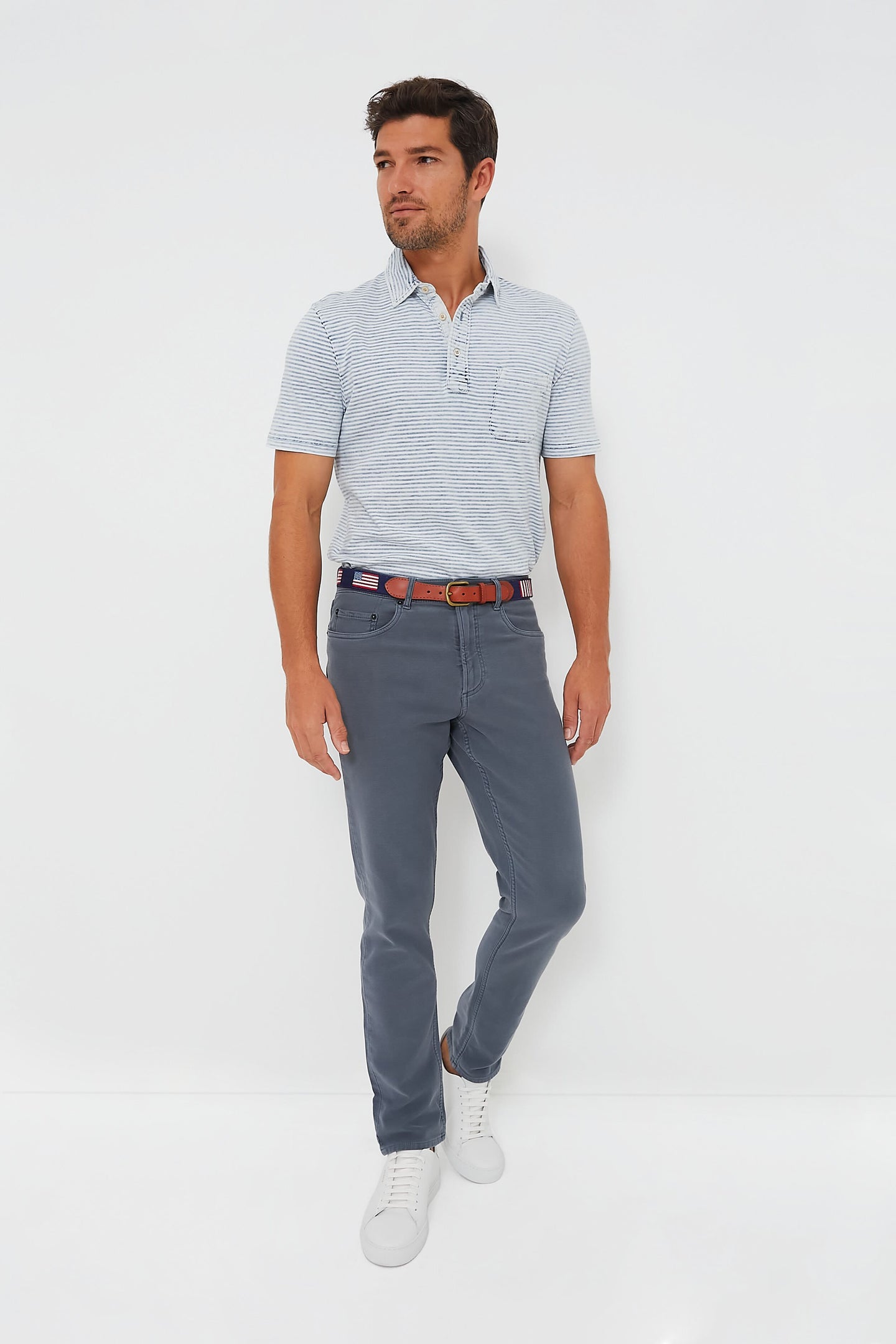 Navy Flags of our Fathers Needlepoint Belt