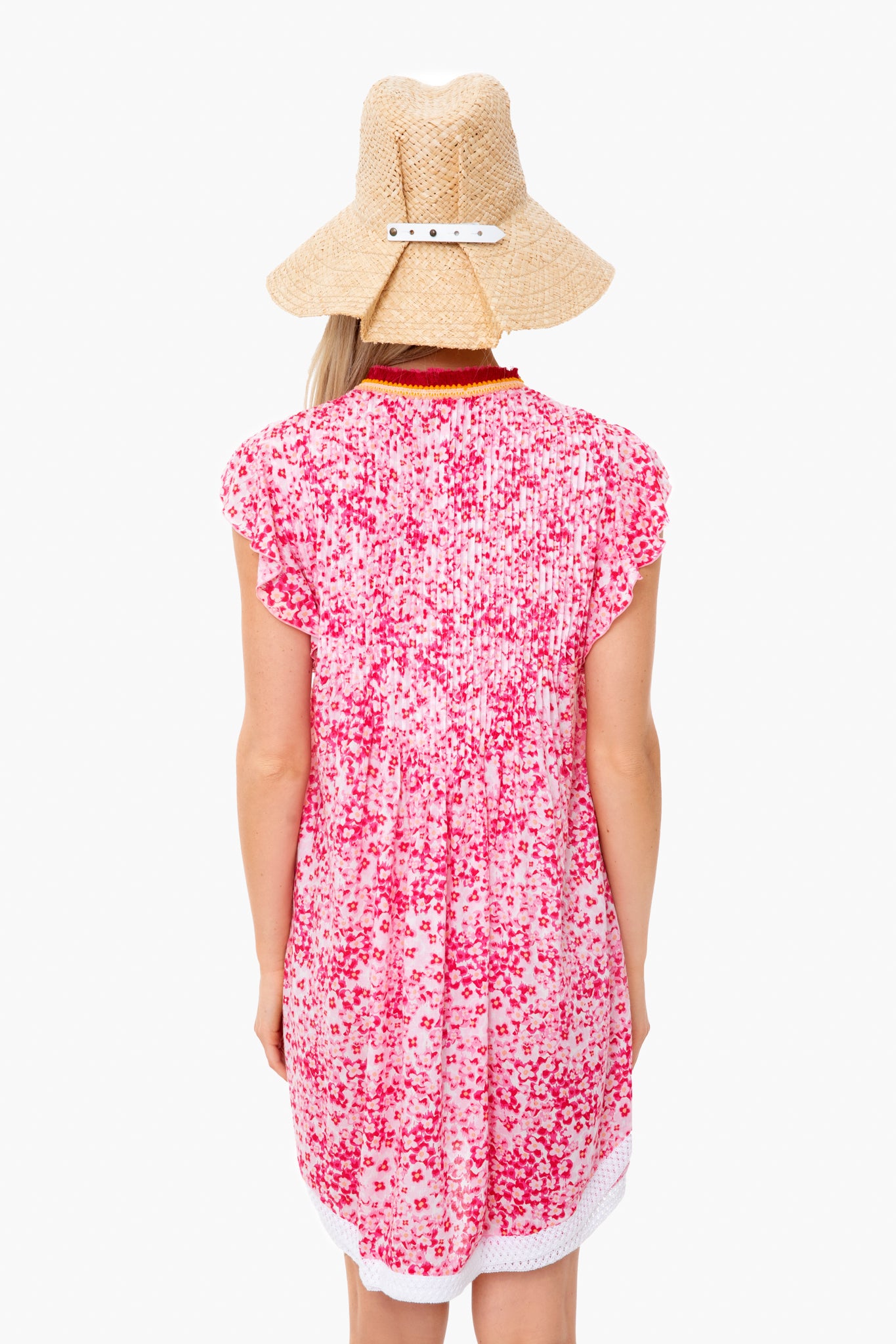 Pink Hortensia Sasha Trimmed Mini Dress