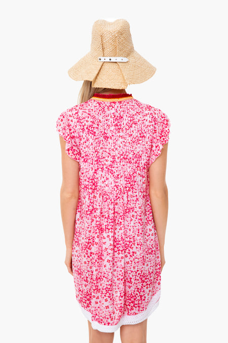 Pink Hortensia Sasha Trimmed Mini Dress