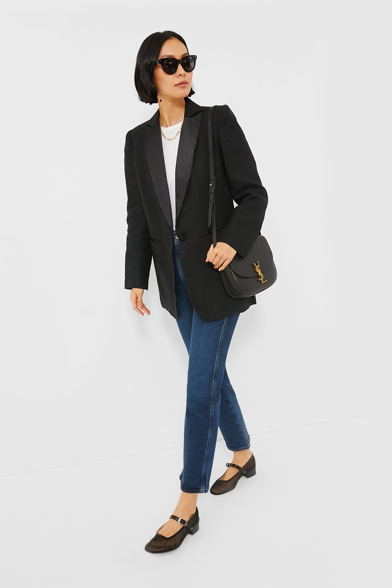 Saint Laurent Nero Medium Kaia Monogramme Bag