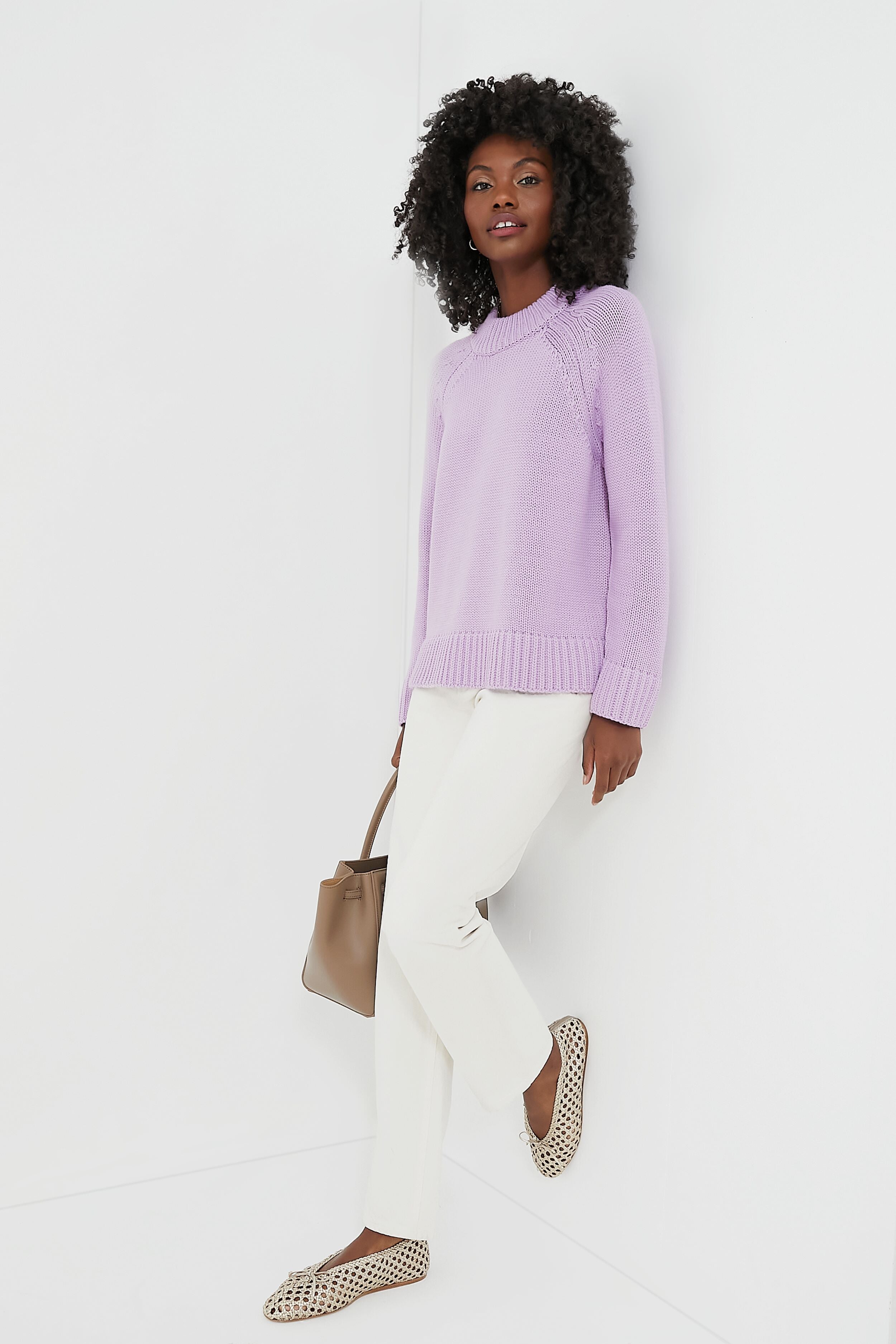 CANDRA BASIC CREW NECK TOP (LILAC)