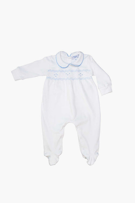 Nella Smocked Boy Footie