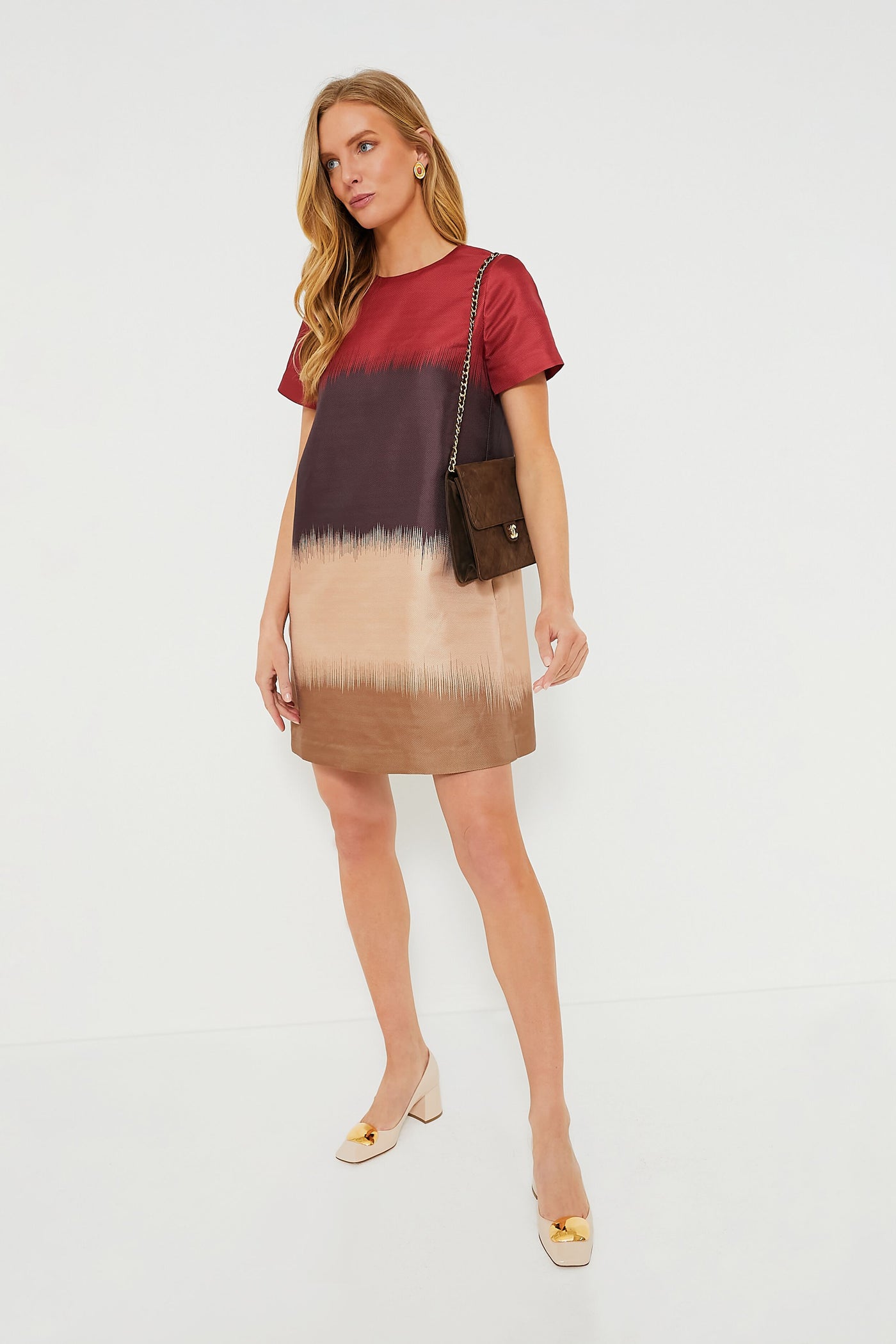CHANEL Brown Suede Matelasse Single Flap Bag