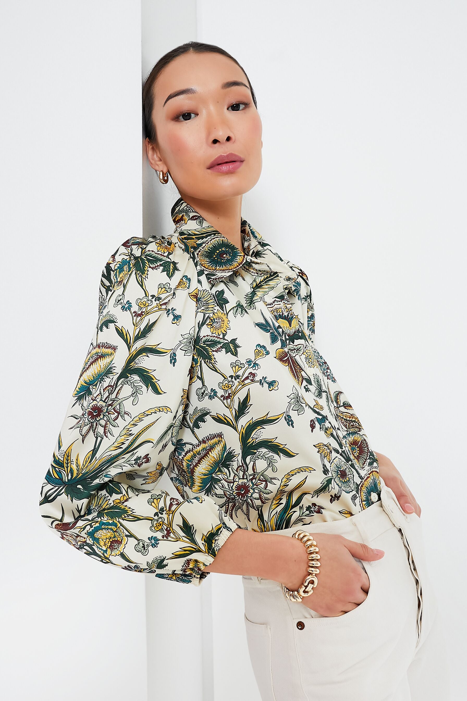 Sharp Floral Serena Blouse