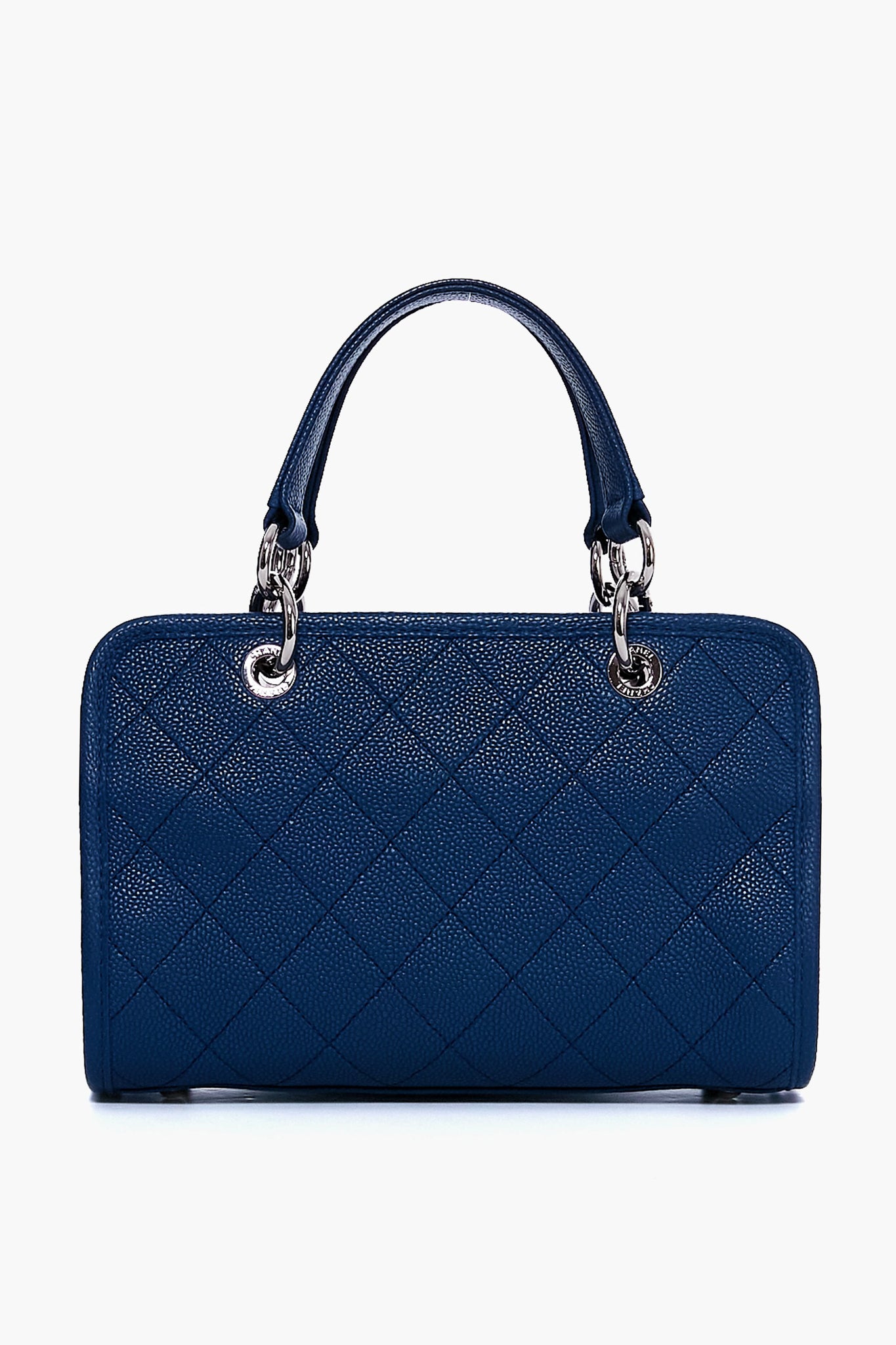CHANEL Blue Caviar Stitched Shopping Tote