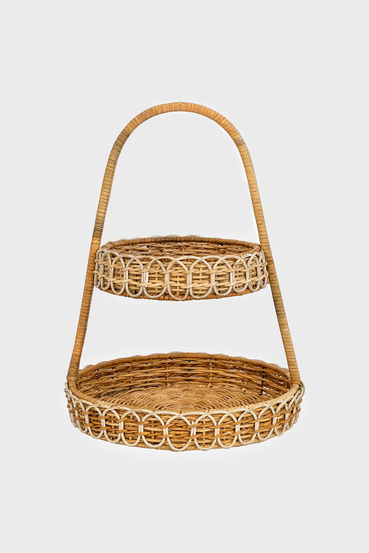 Provence Rattan Two Tiered Server Whitewash