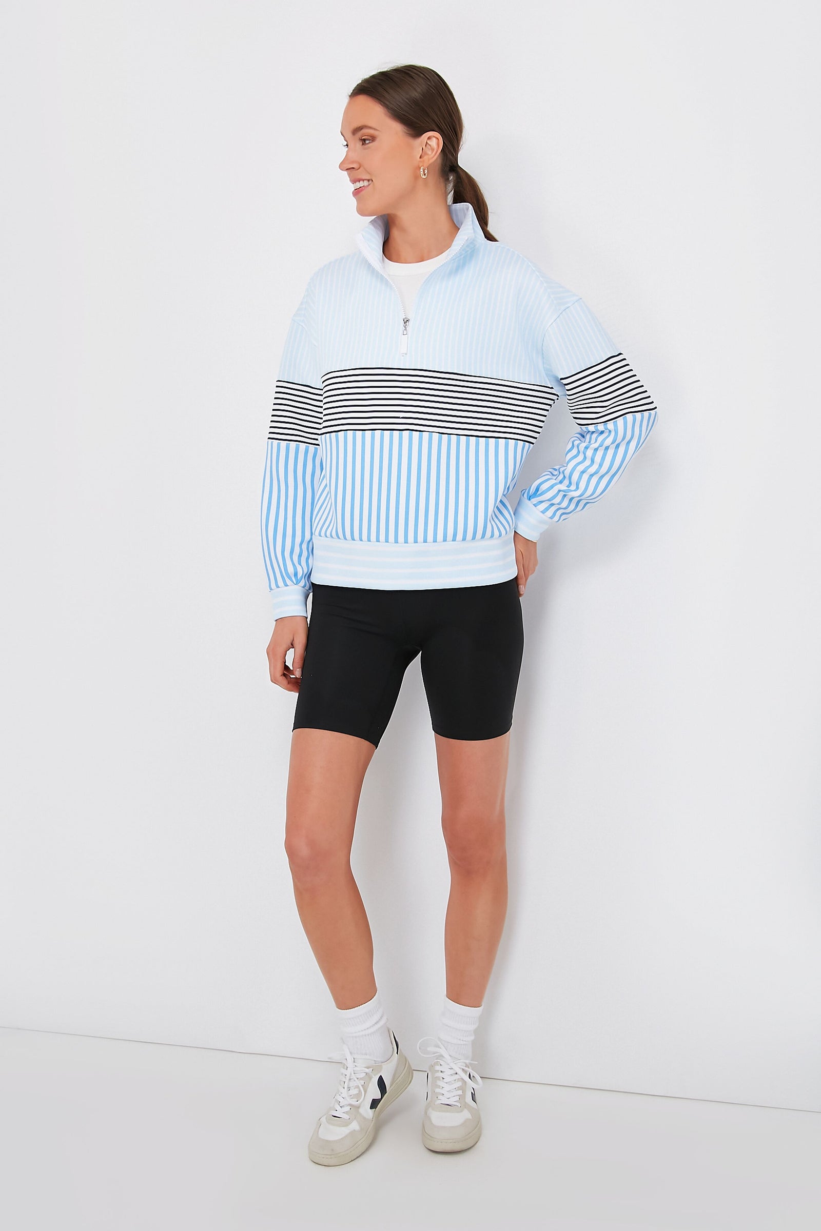 Multi Blue Varsity Quarter Zip