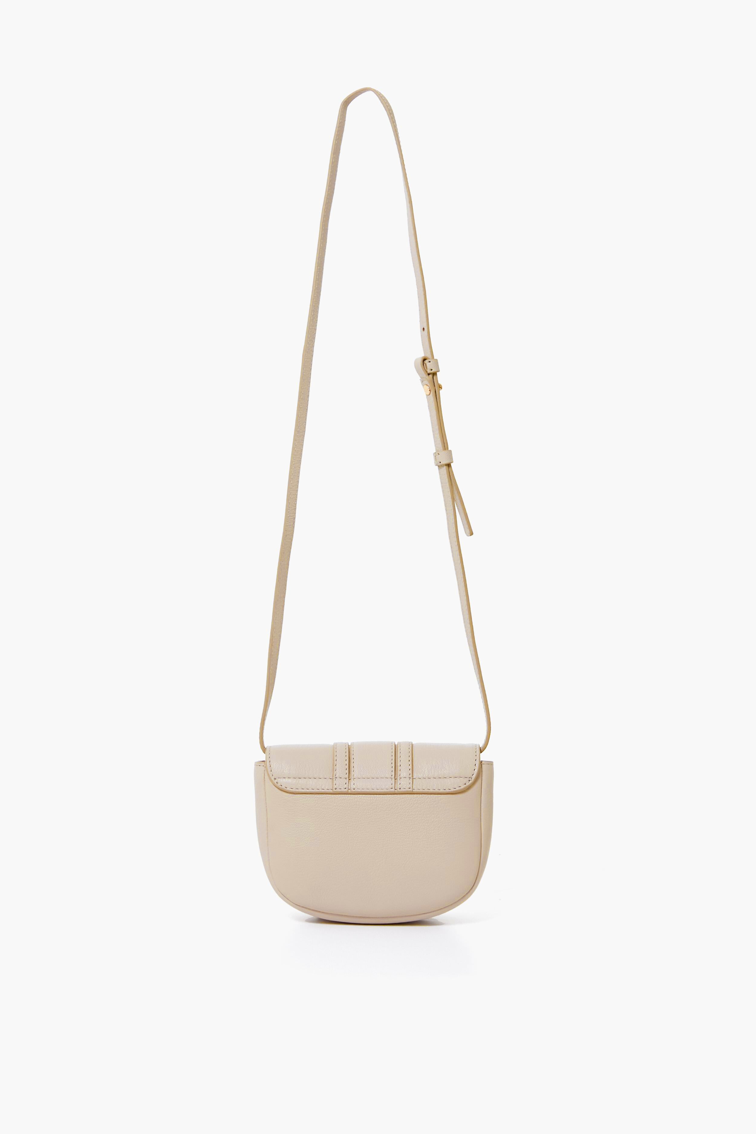 Cement Beige Leather Mini Hana Bag