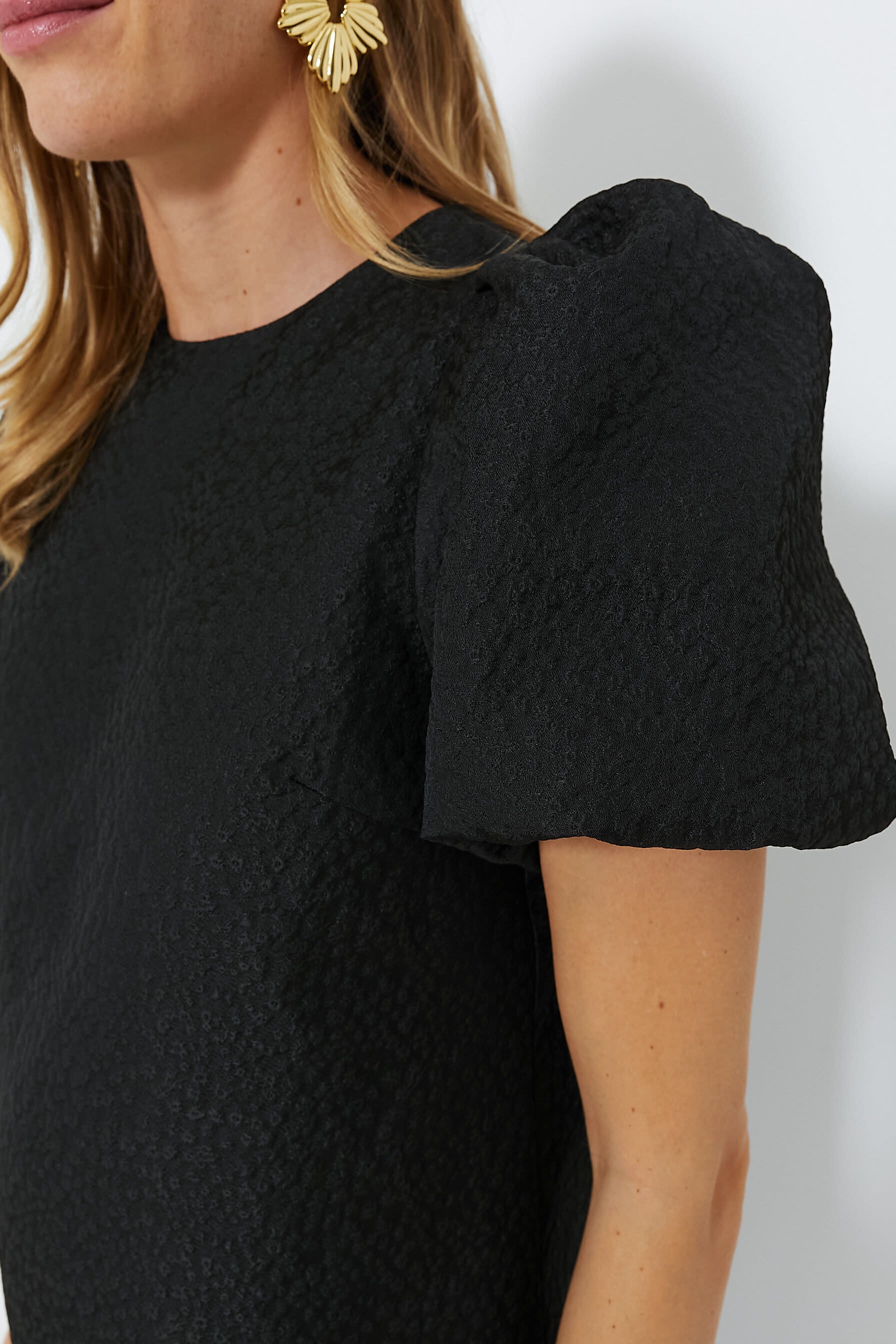 Black Jacquard Lyla Blouse | Pomander Place