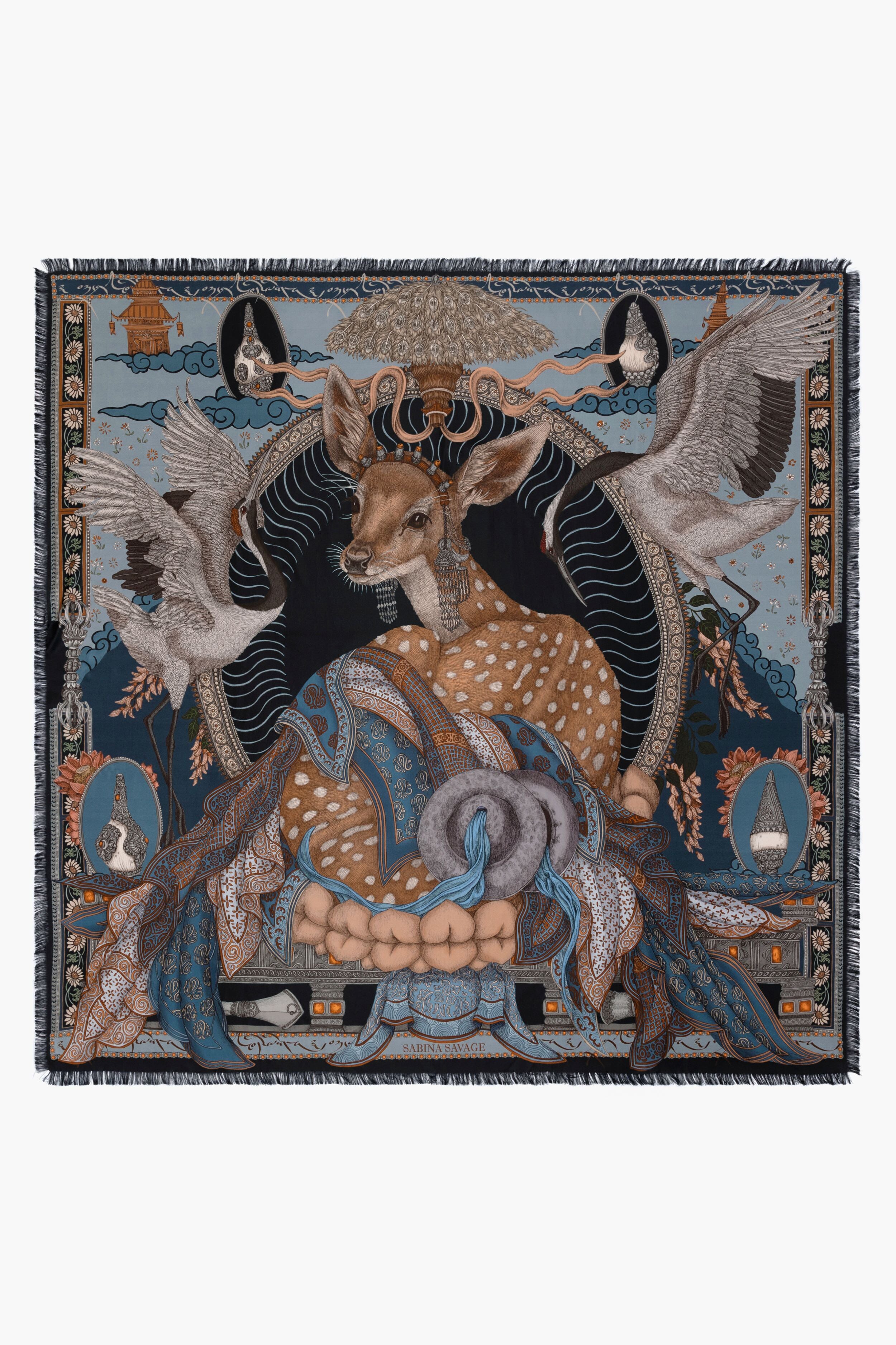 The Storm Steel Song Deer Large 135 cm Scarf