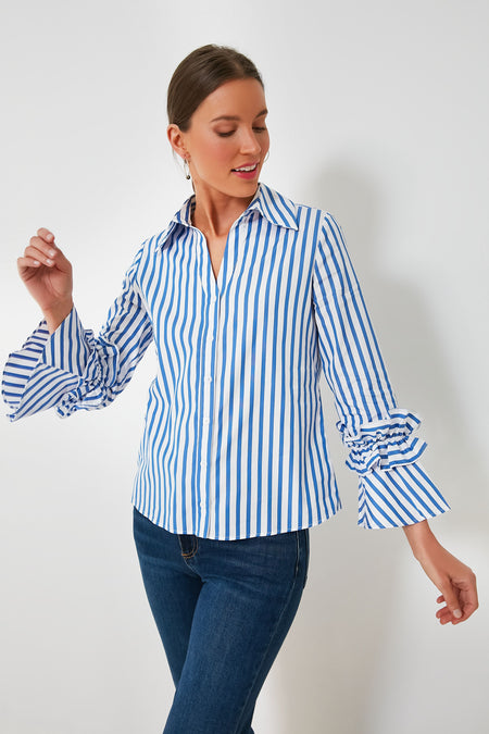 Indigo Stripes Selina Blouse