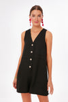 Black Textured Myla Romper