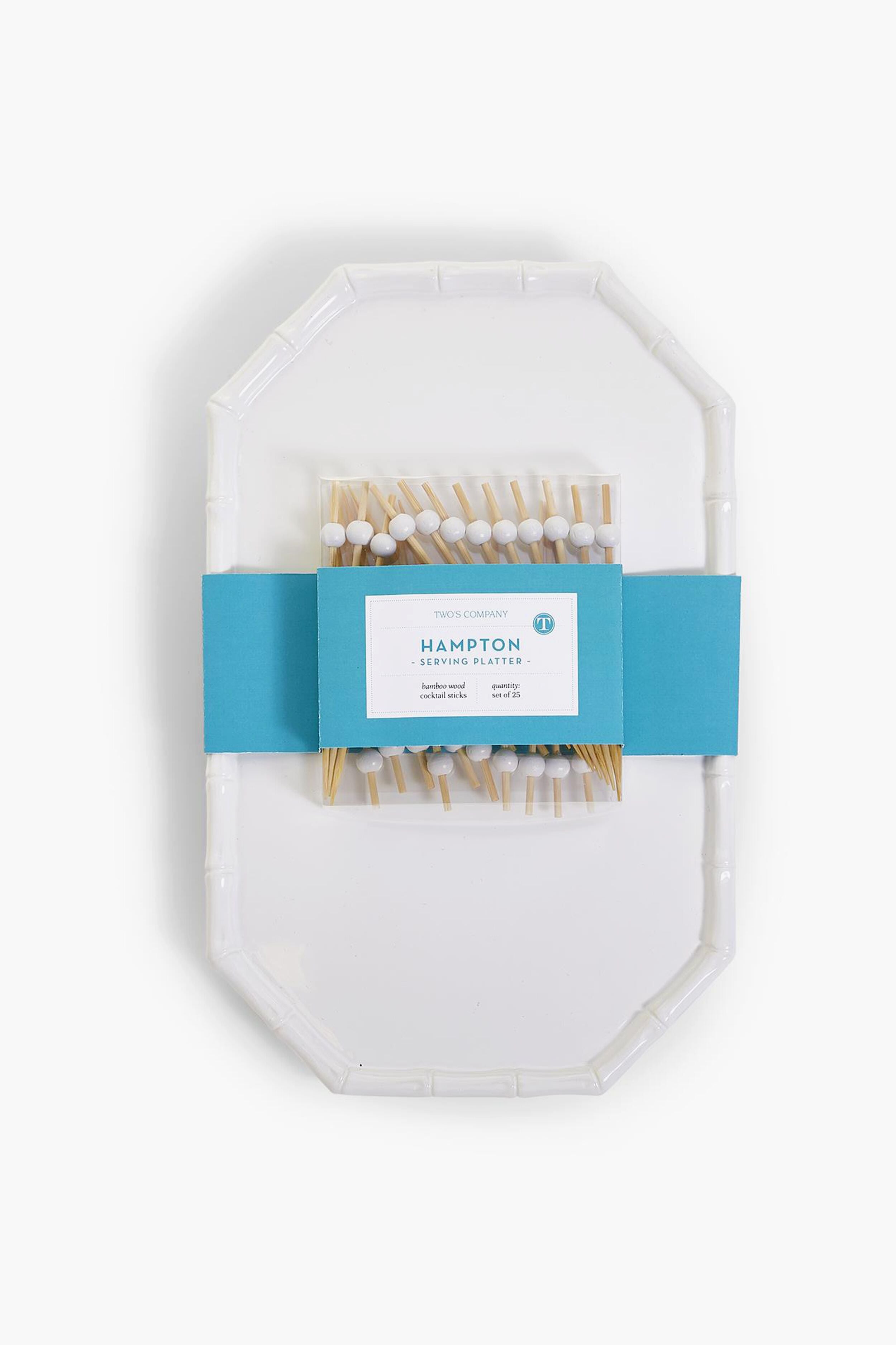 Hampton Faux Bamboo Fretwork Serving Platter