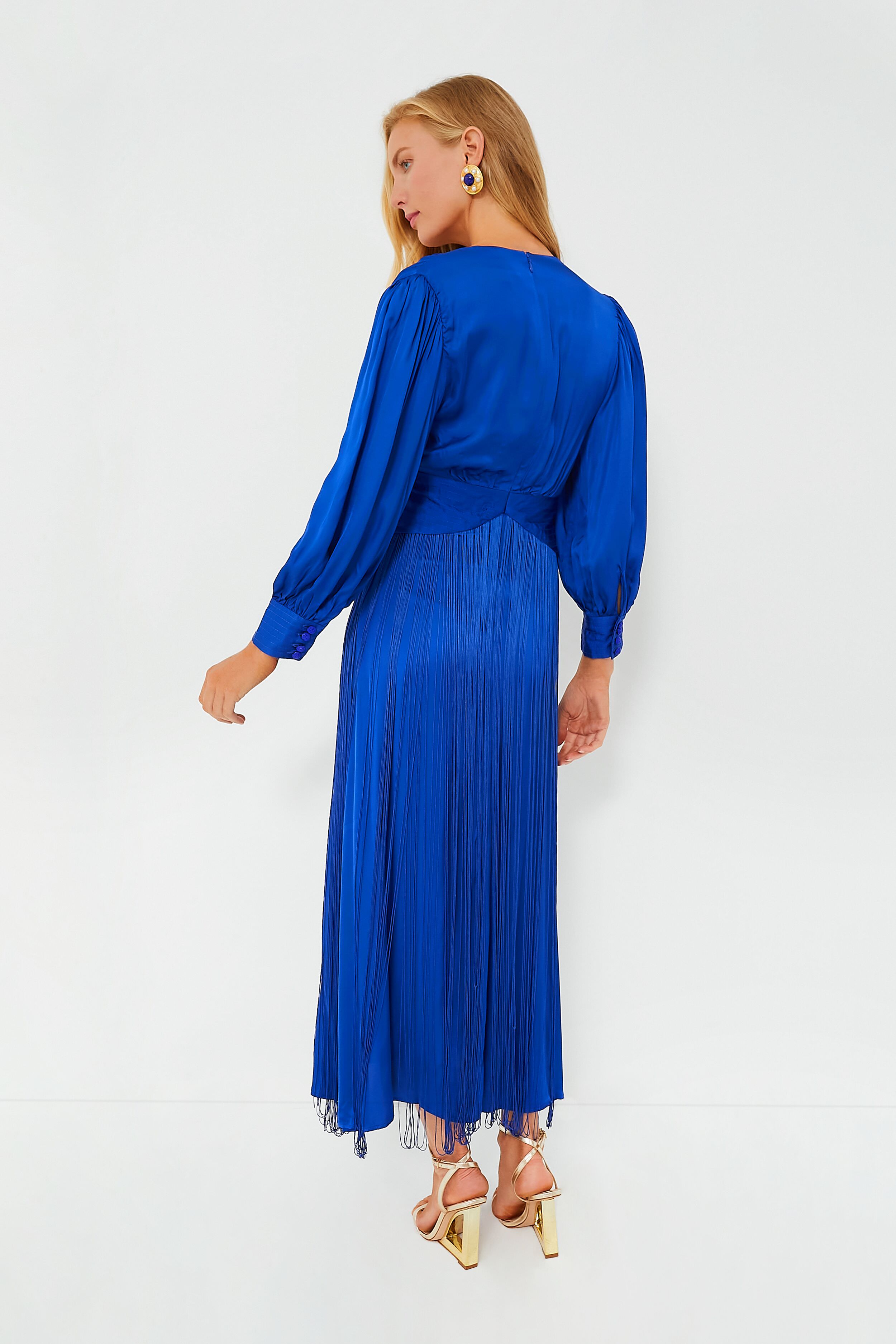 Bisou Bisou Maxi Dress Marbled Blue Built In Bra Size 8