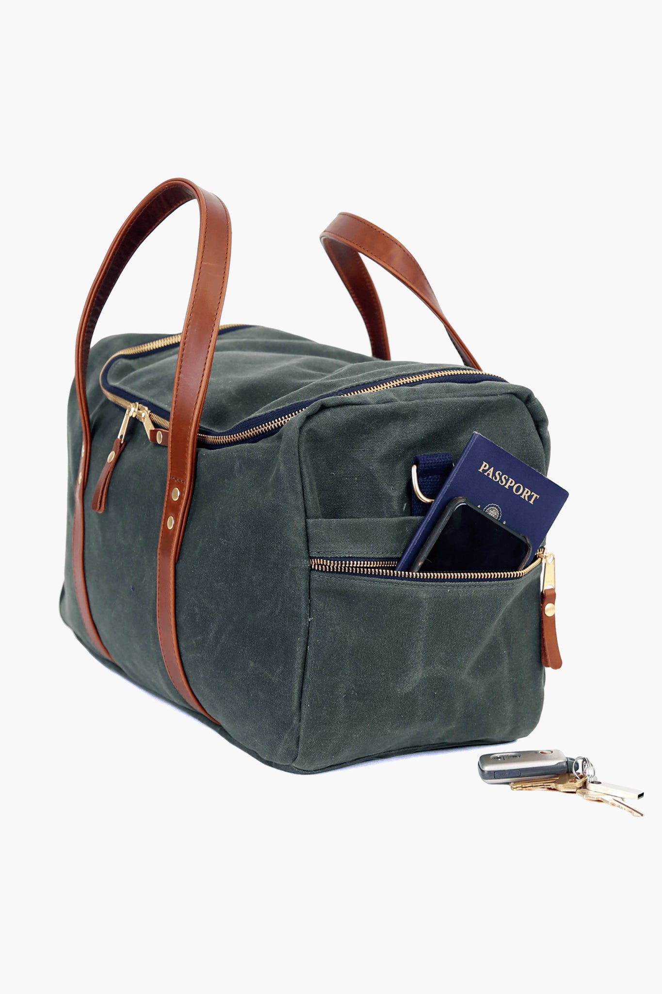 Hunter Green Waxed Canvas Heritage Commuter Duffel | Hudson Sutler