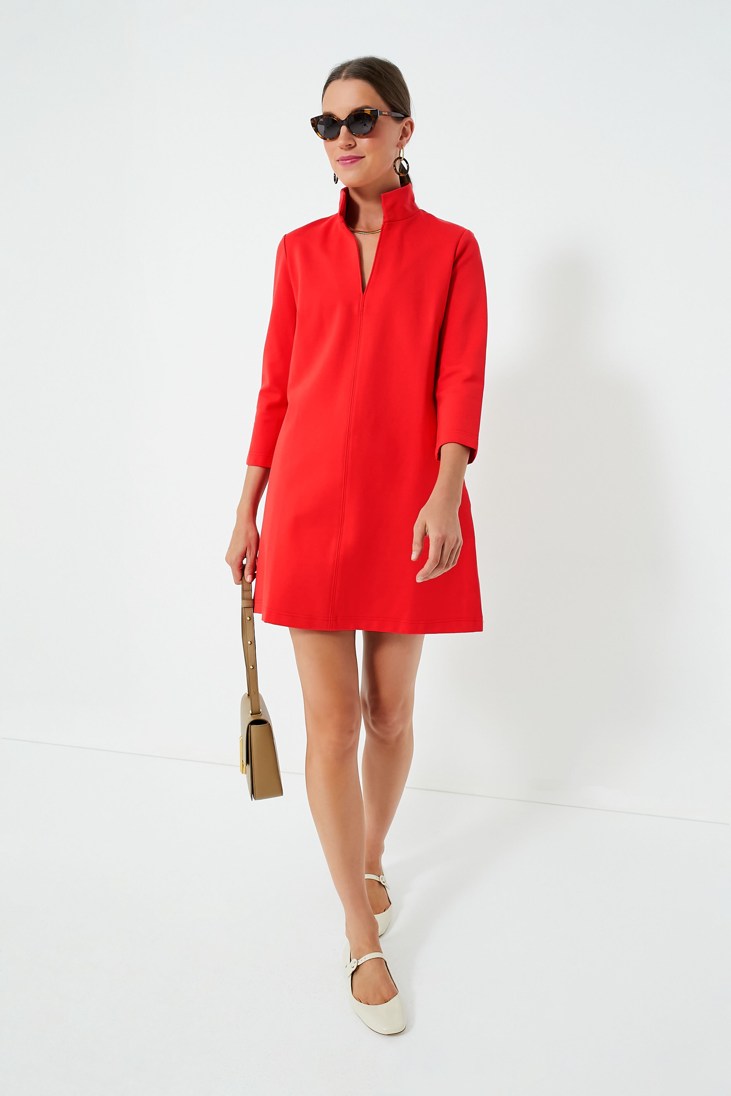 Poppy Red Ponte Clifton Dress | Tuckernuck