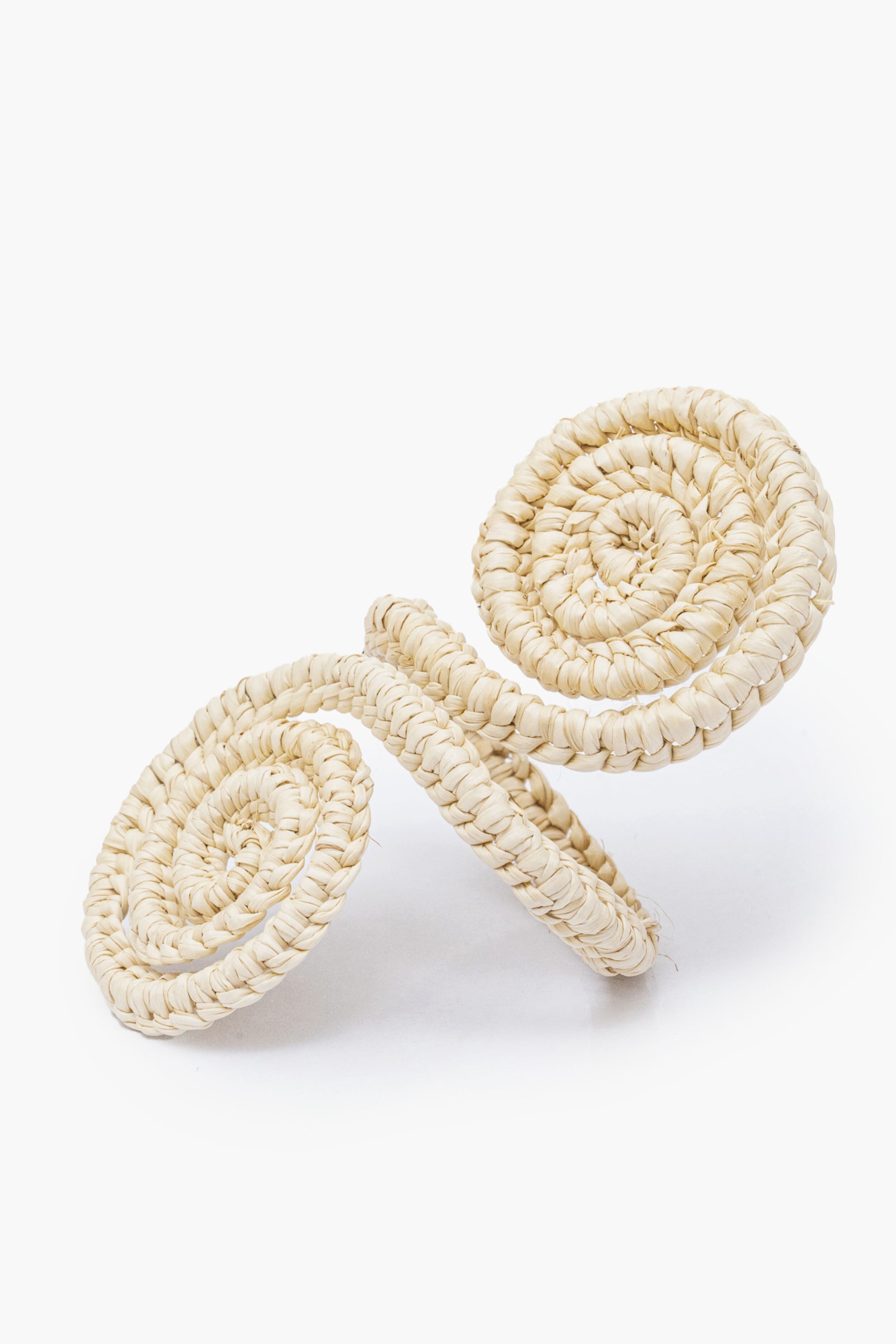 Juliska Woven Napkin Rings, Set of 4, 4 Colors