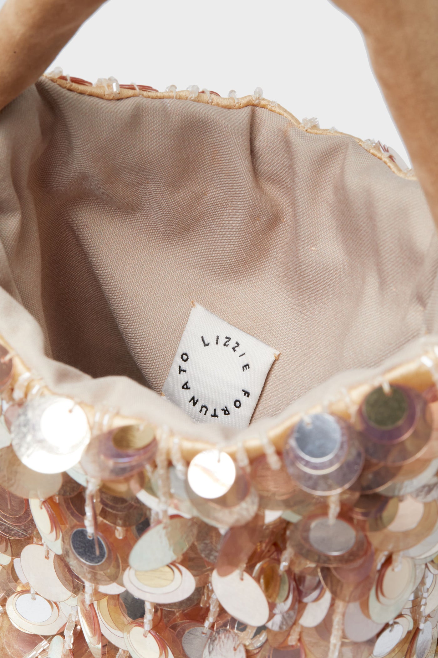 Champagne Sequin Gala Bag