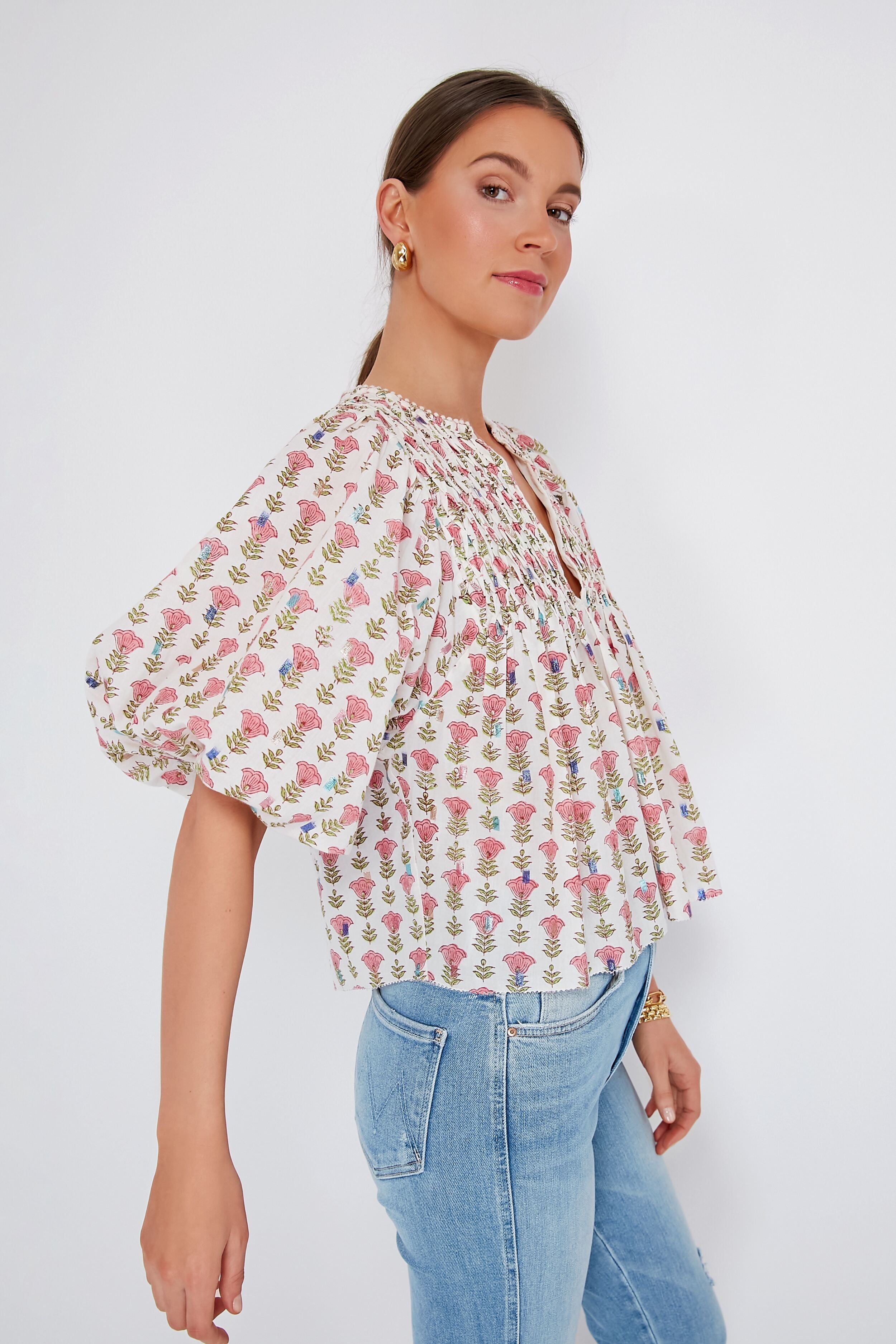 Cherry Blossom Jiby Blouse | Saylor | Tuckernuck