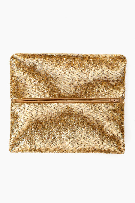 Gold Beaded Clutch Tiana Designs