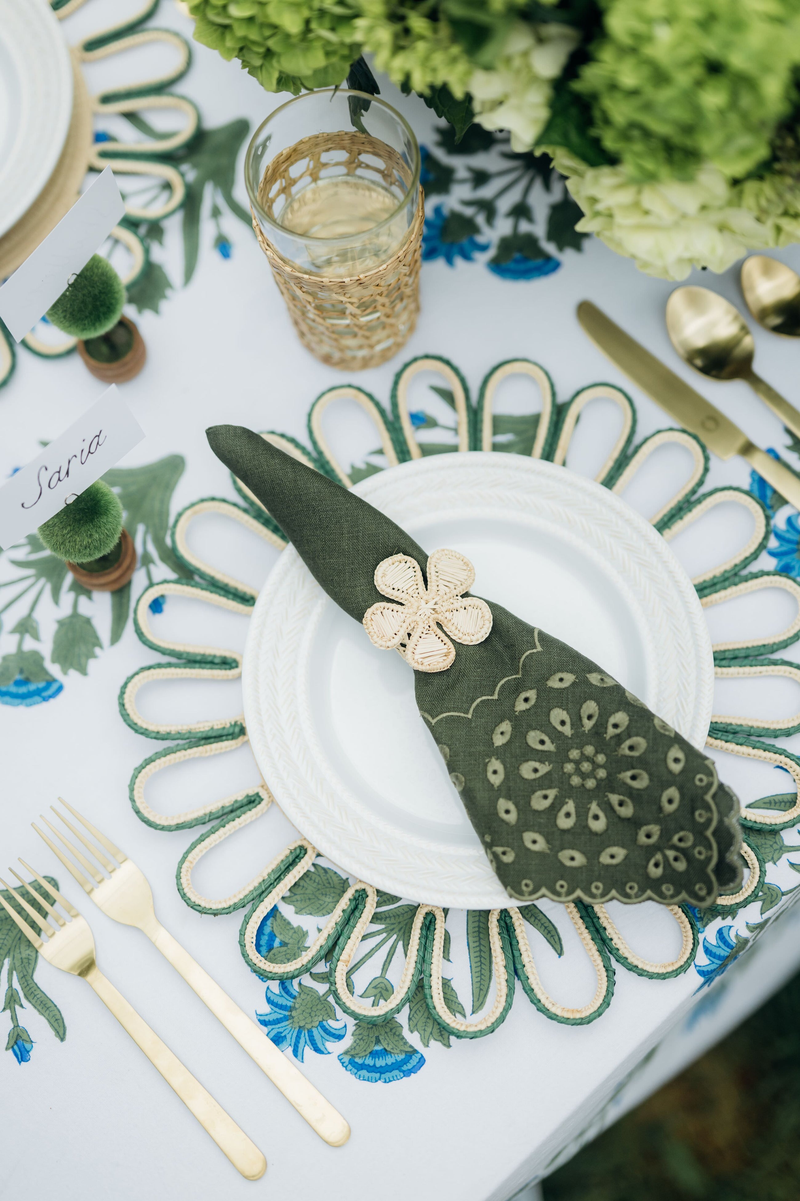 Flower Napkin Ring Set of 4