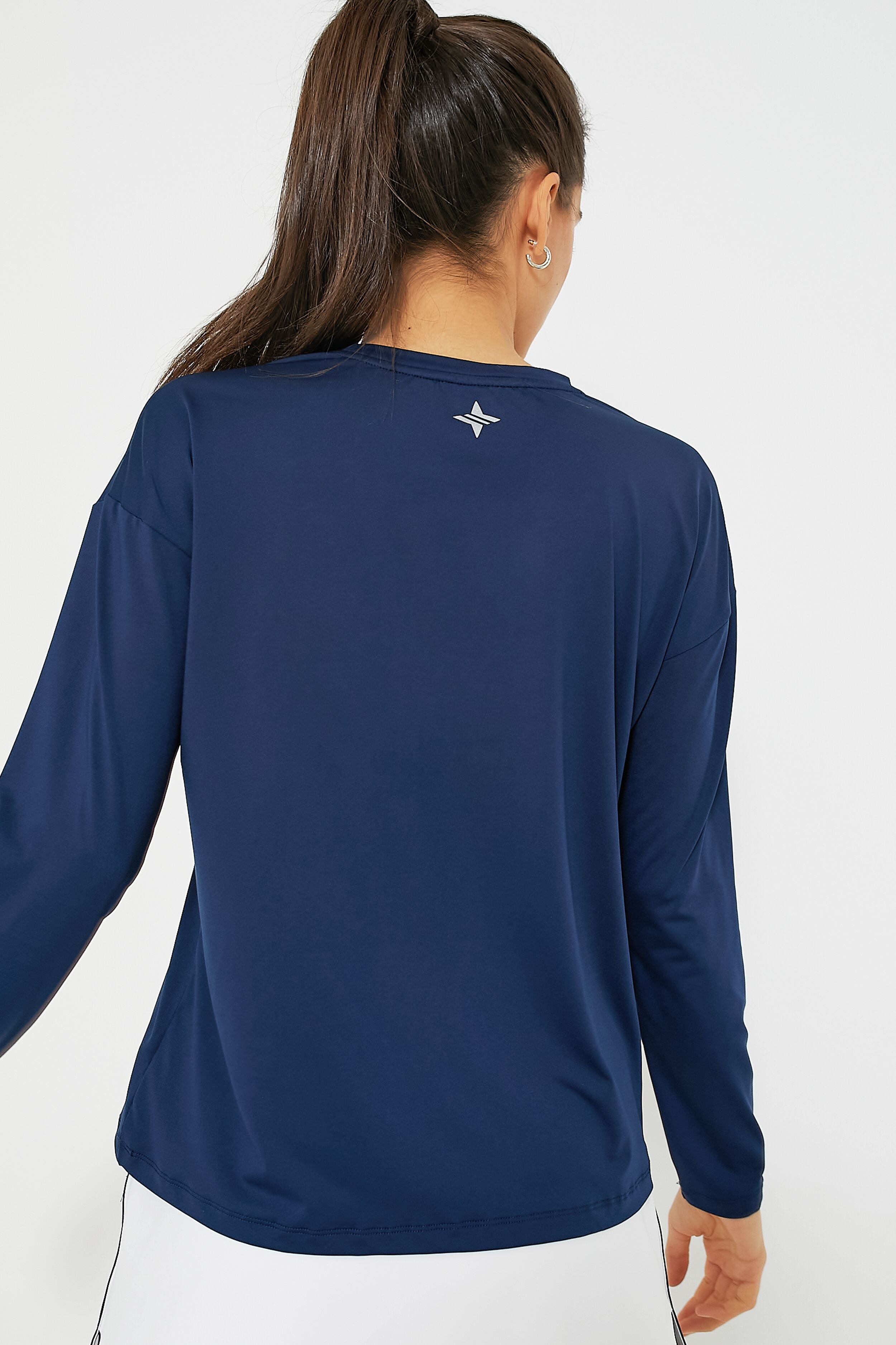 Navy Long Sleeve Performance Jersey Ryan Boyfriend Tee
