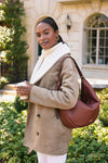 Deep Umber Smile Large Shoulder Bag