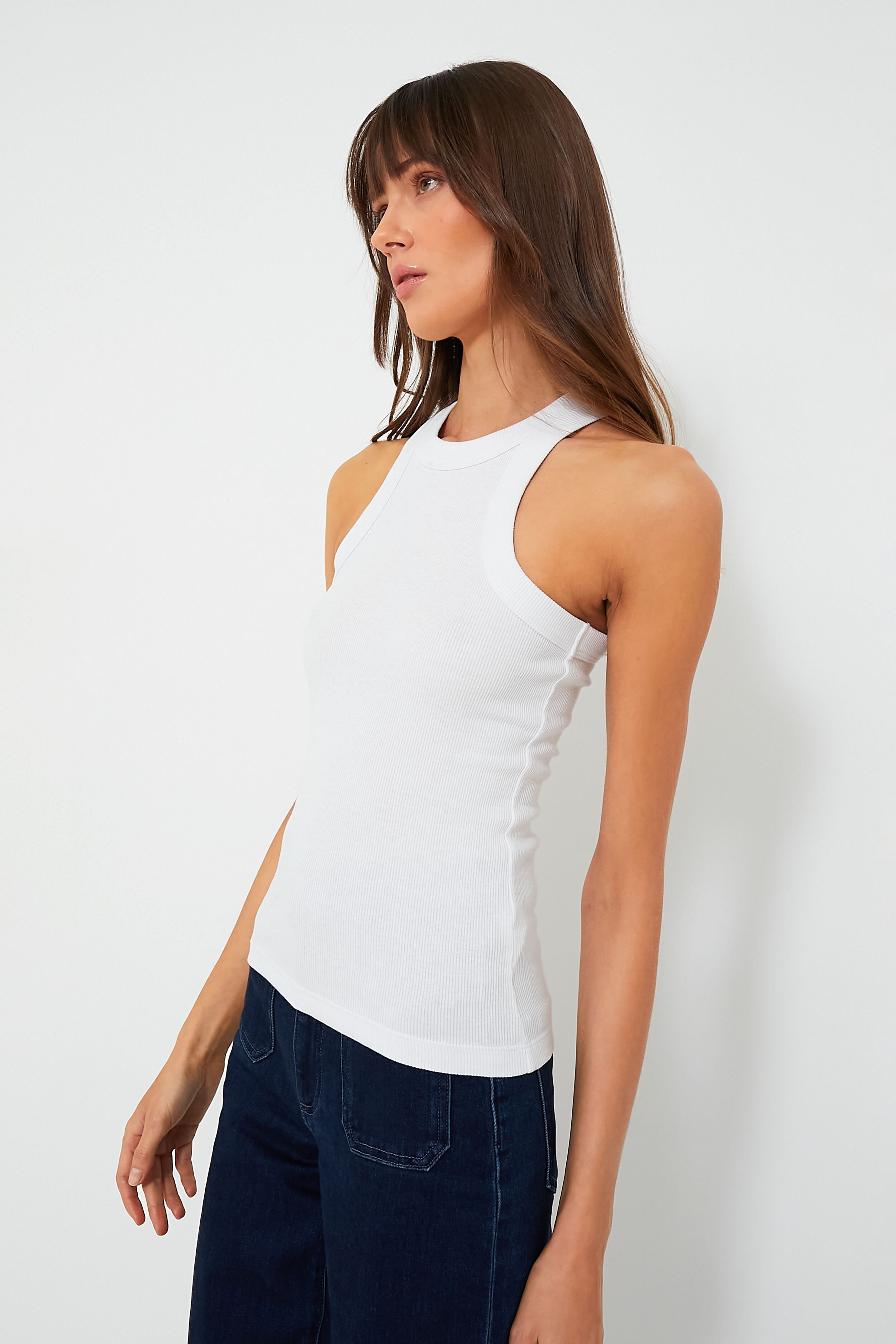 White Lily Rib Tank