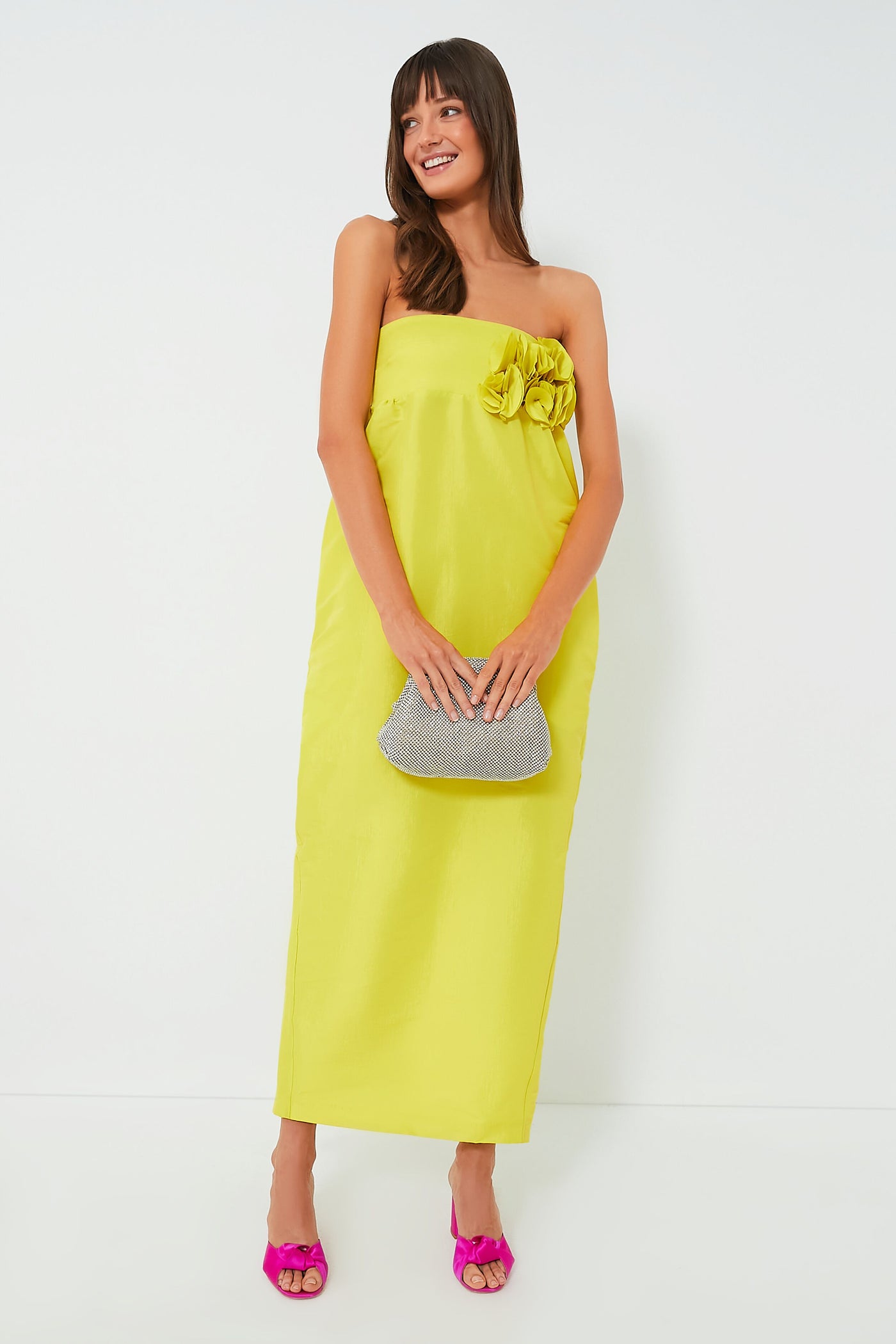 Neon Yellow Rosseta Dress | KIKA VARGAS Neon Yellow Rosseta Dress | KIKA VARGAS