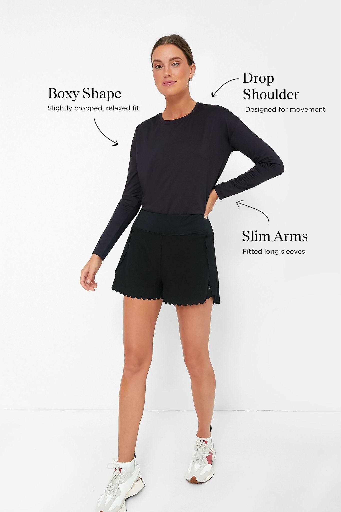 Black Long Sleeve Performance Jersey Ryan Boyfriend Tee