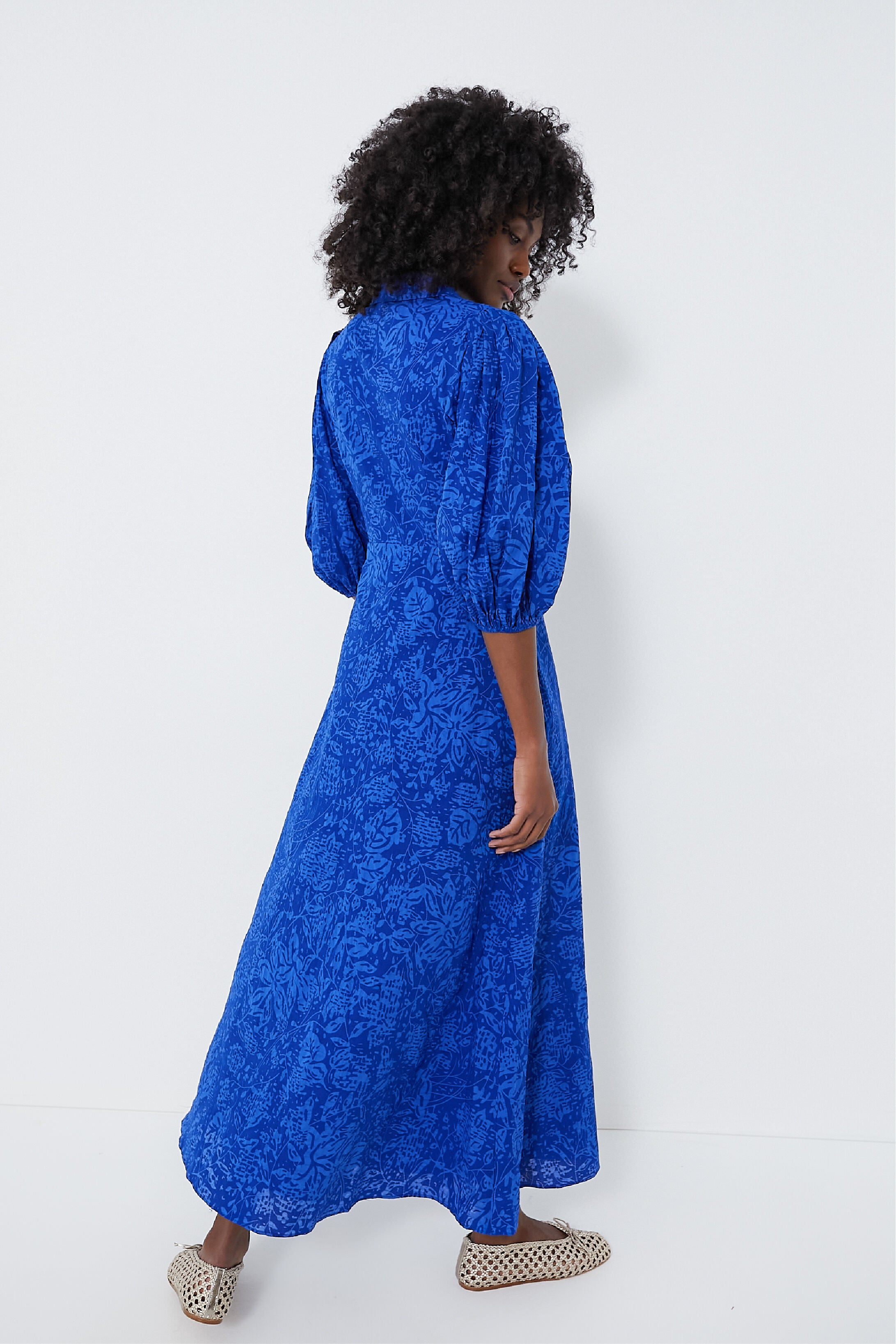 Royal Blue Button Hyacinth House Front | Dress Brady Maxi