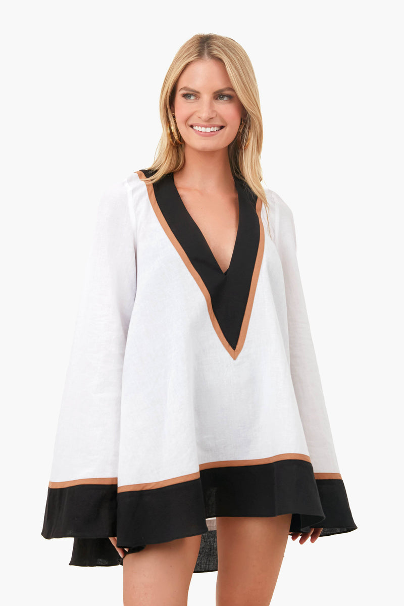 Colorblock Linen Cassia Coverup