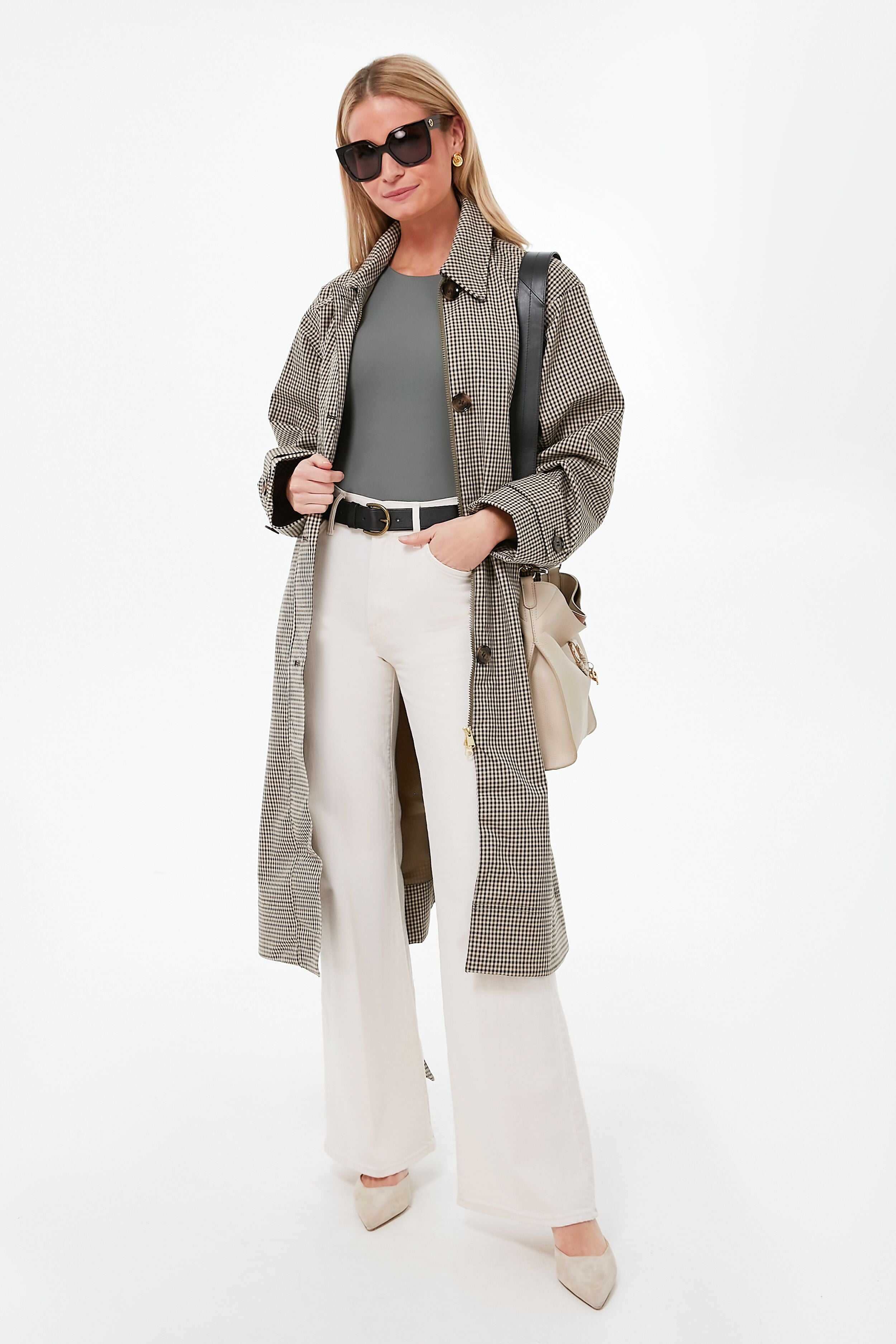 Cement Beige Small Joan Top Handle Bag