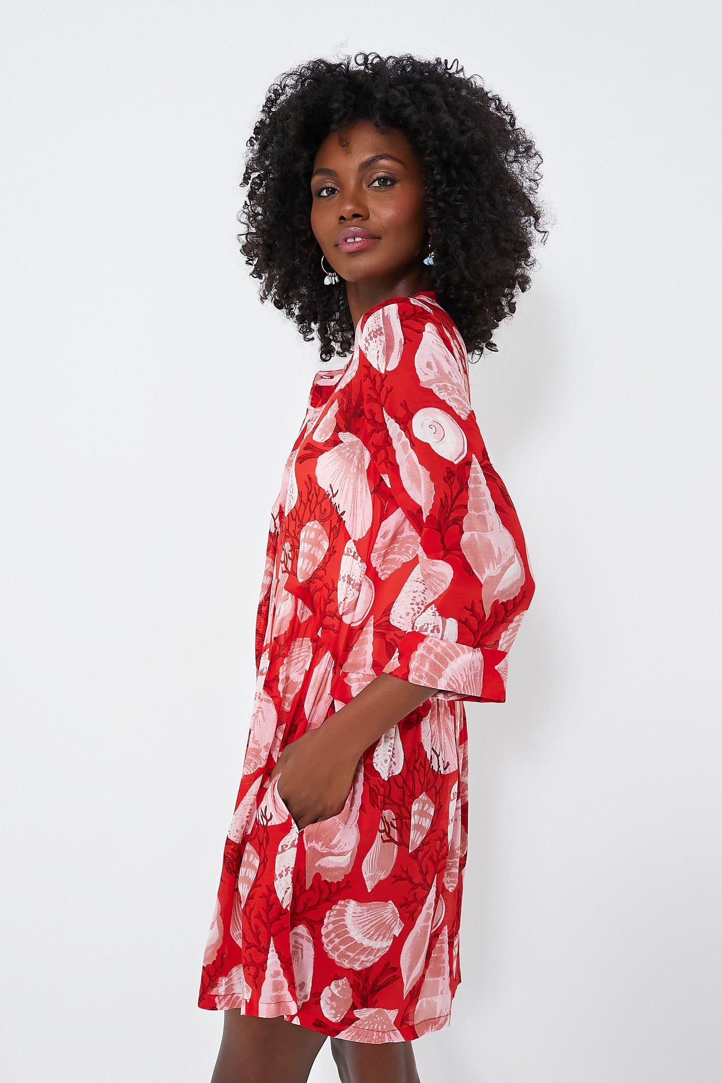 Red Shell Beachy Royal Coverup