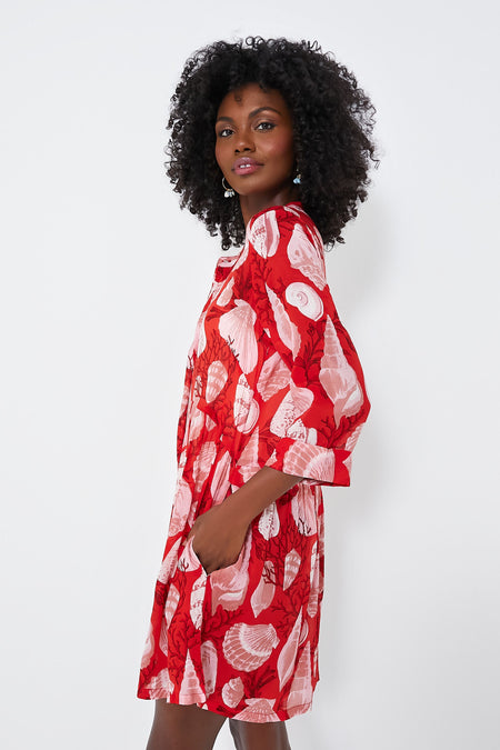 Red Shell Beachy Royal Coverup