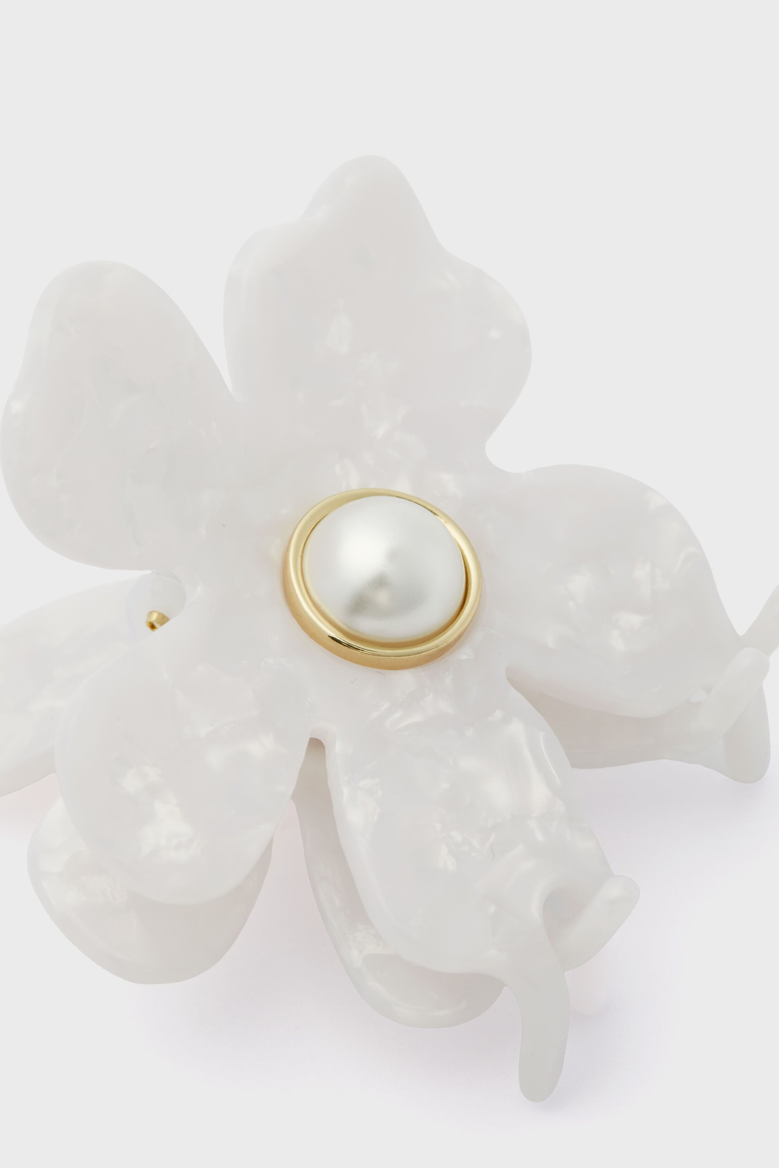 Mother of Pearl Lily Claw Clip