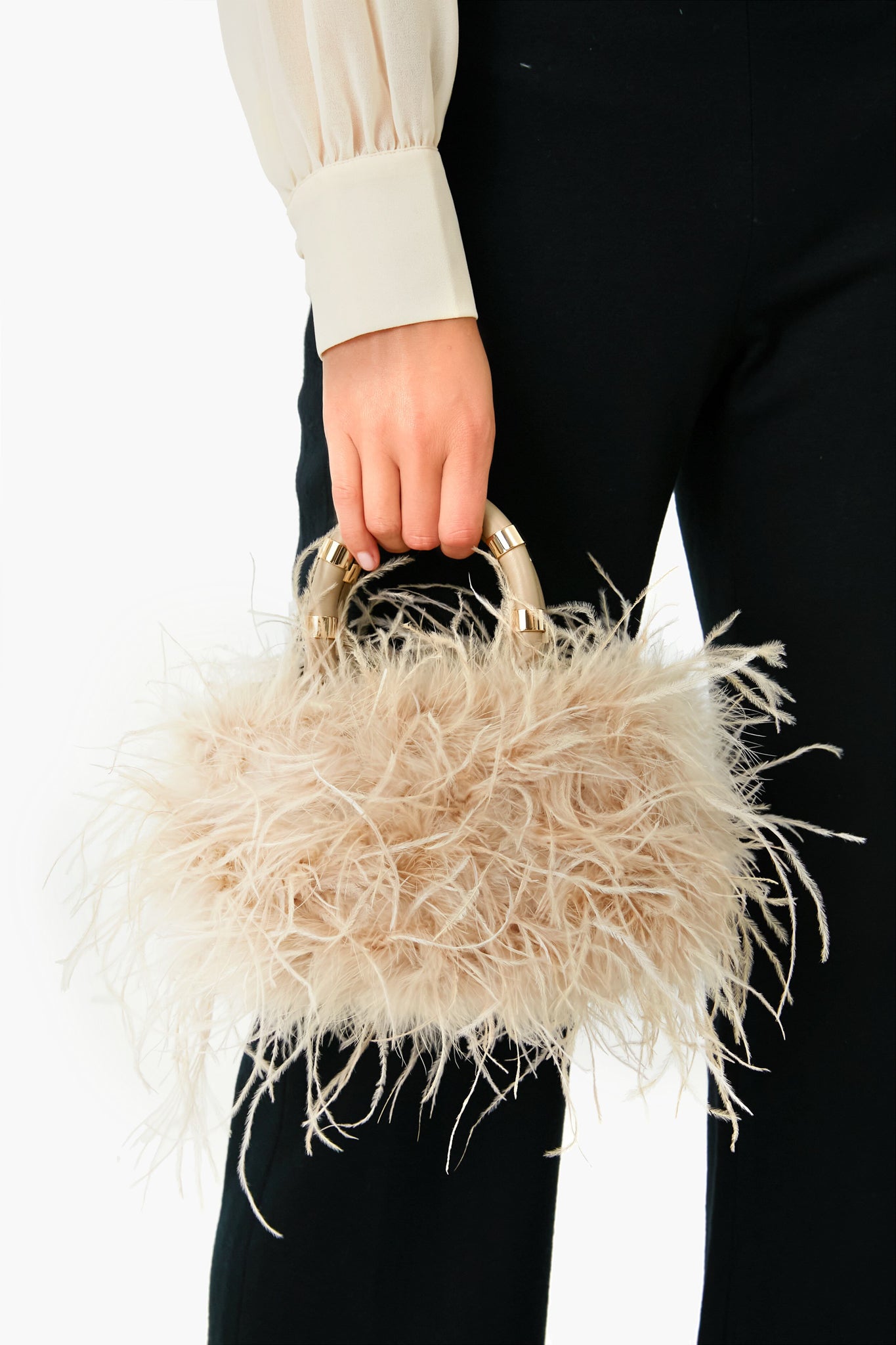 EMILY OSTRICH FEATHER BAG –