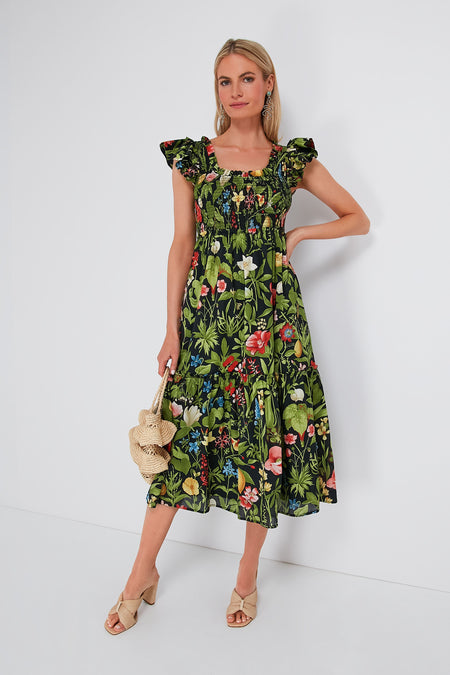 Noir Blooming Botanical Mallie Dress