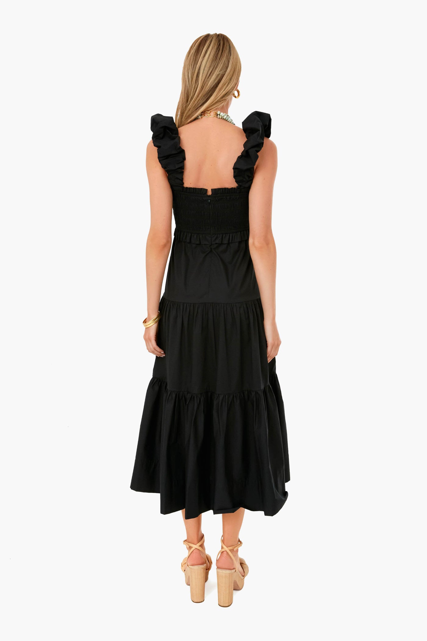 Black Sloane Sleeveless Smocked Dress