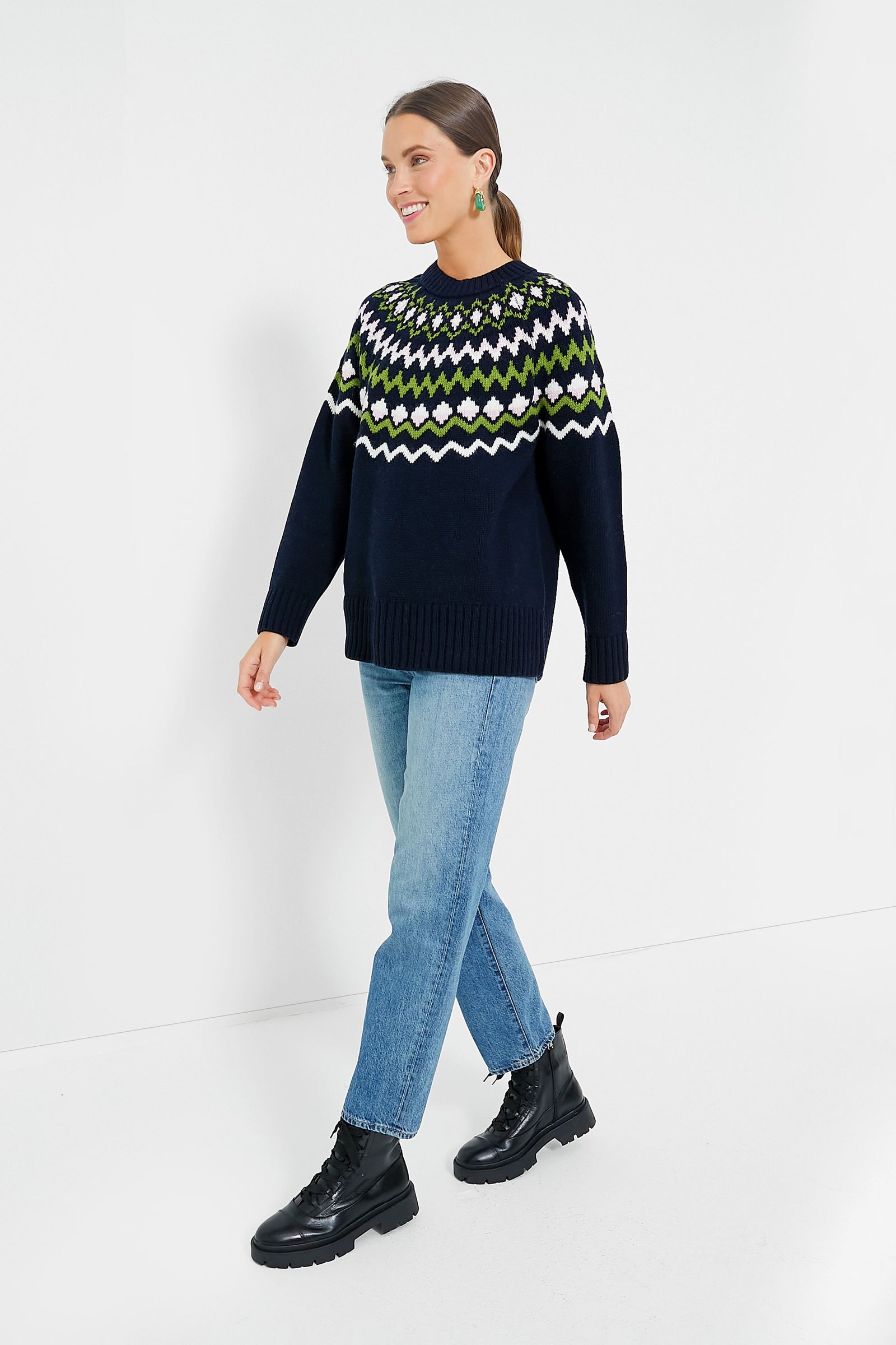 Navy Chesil Knit Sweater