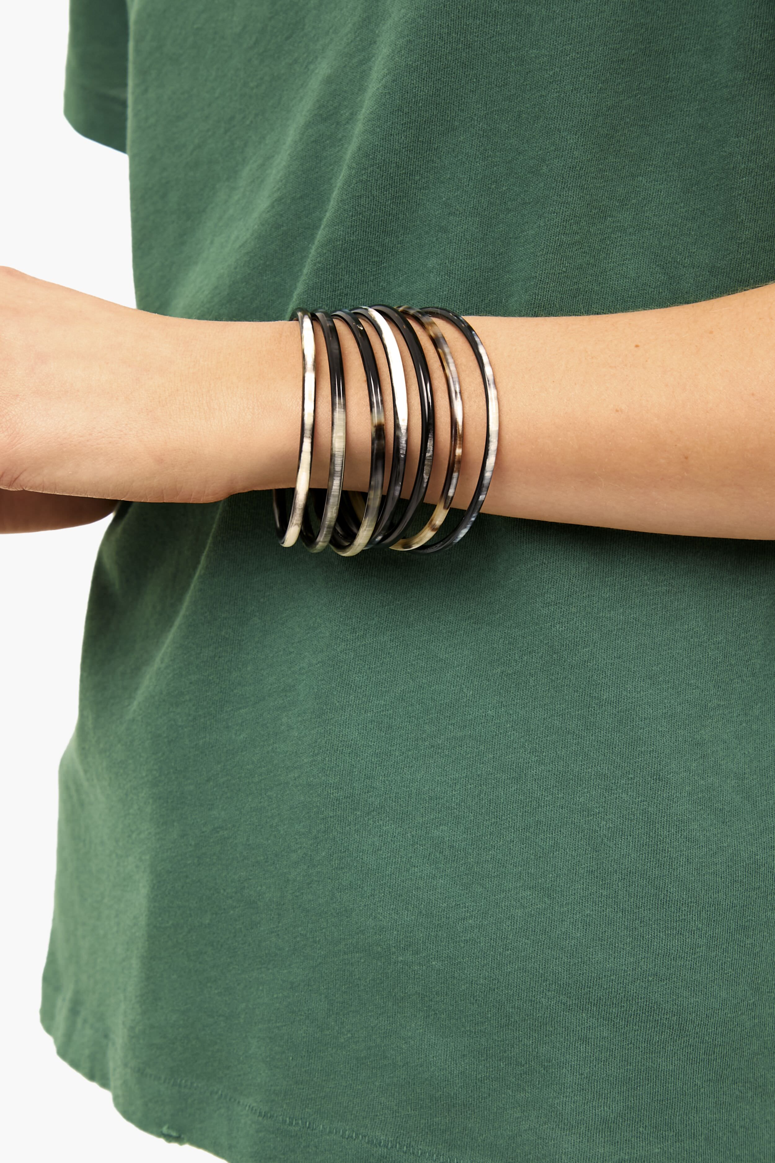 Natural Horn Bangle Set