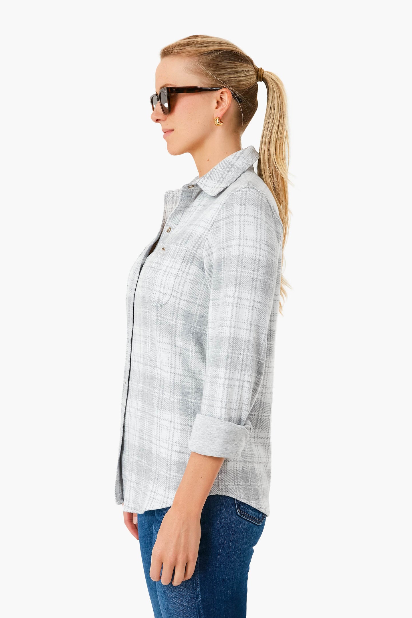 Winter Clouds Plaid Legend Sweater Shirt