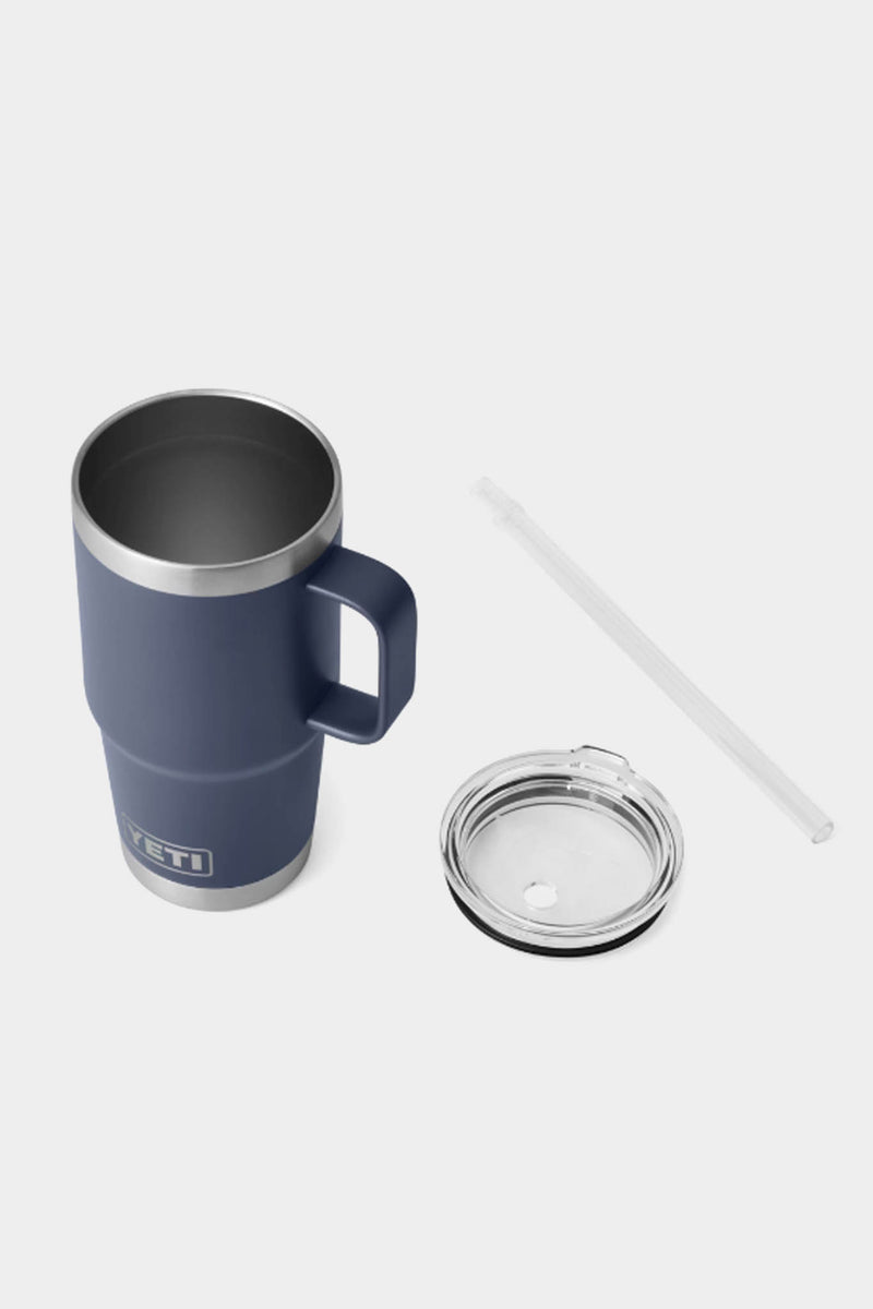 Navy Rambler 25oz Straw Mug