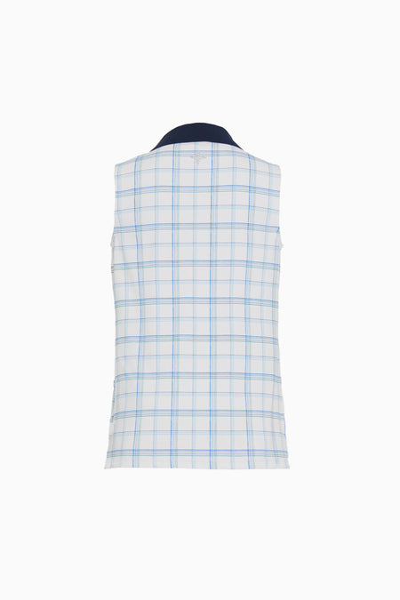 Provincial Plaid Sleeveless Caroline Polo