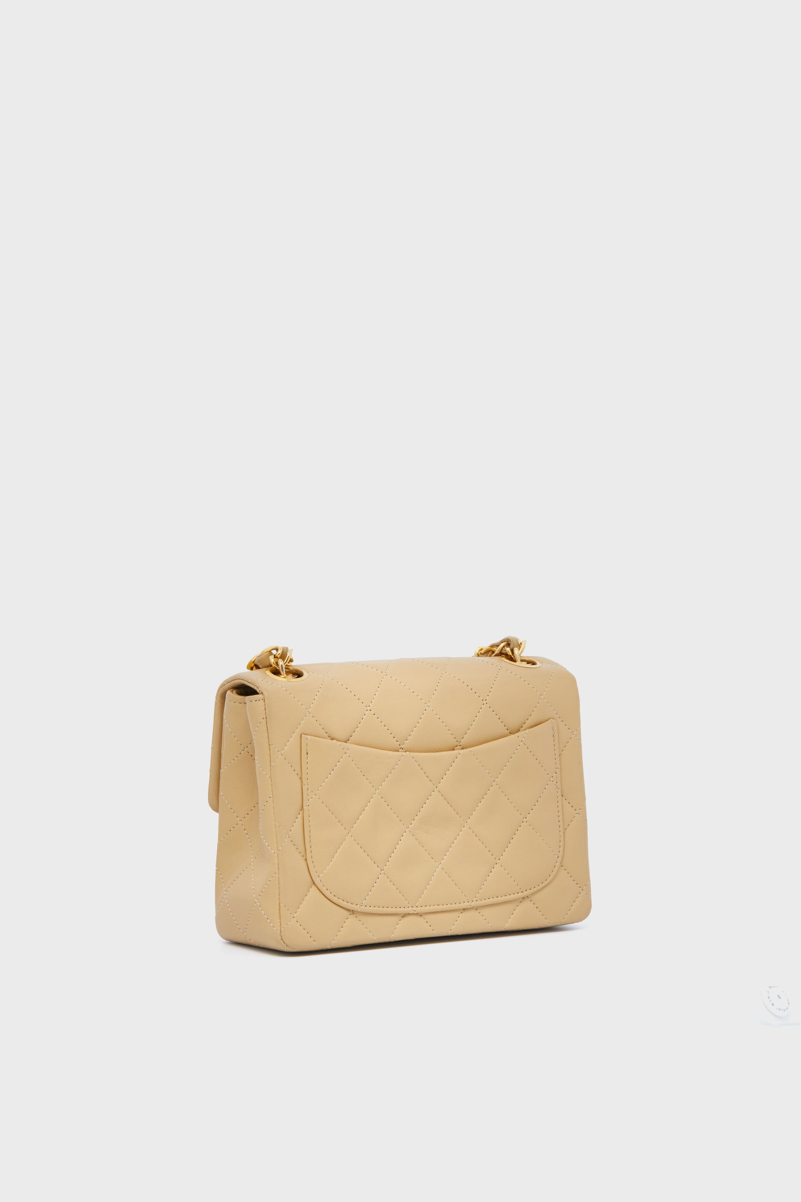 CHANEL Beige Mini Square Vintage Bag